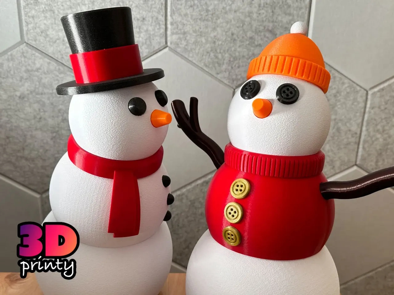 Giant Snowman Fidget Von 3D Printy | Kostenloses Stl-Modell in 3D Printable Snowman