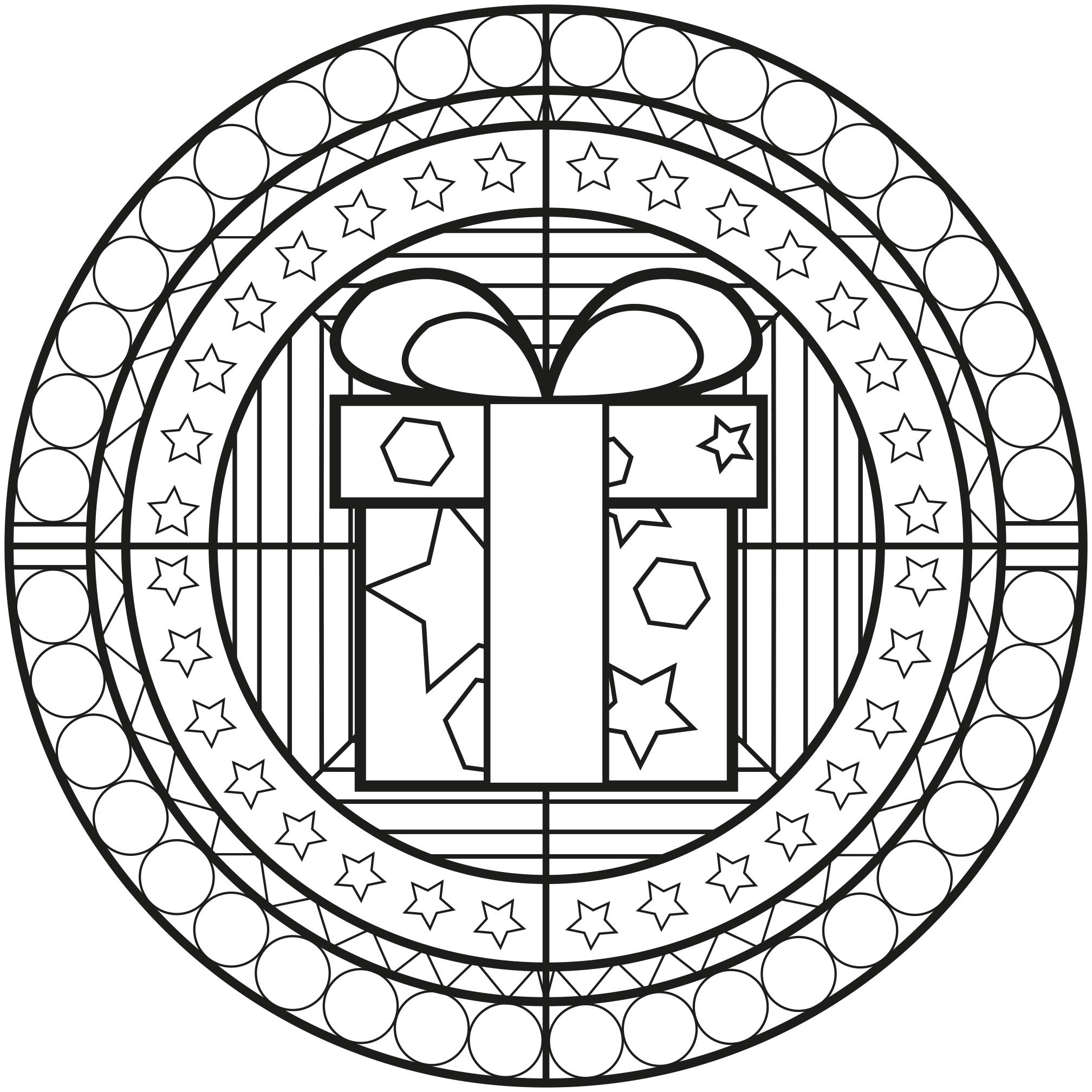 Gift For Christmas Mandala - Simple Mandalas pertaining to Christmas Mandala Free Printable