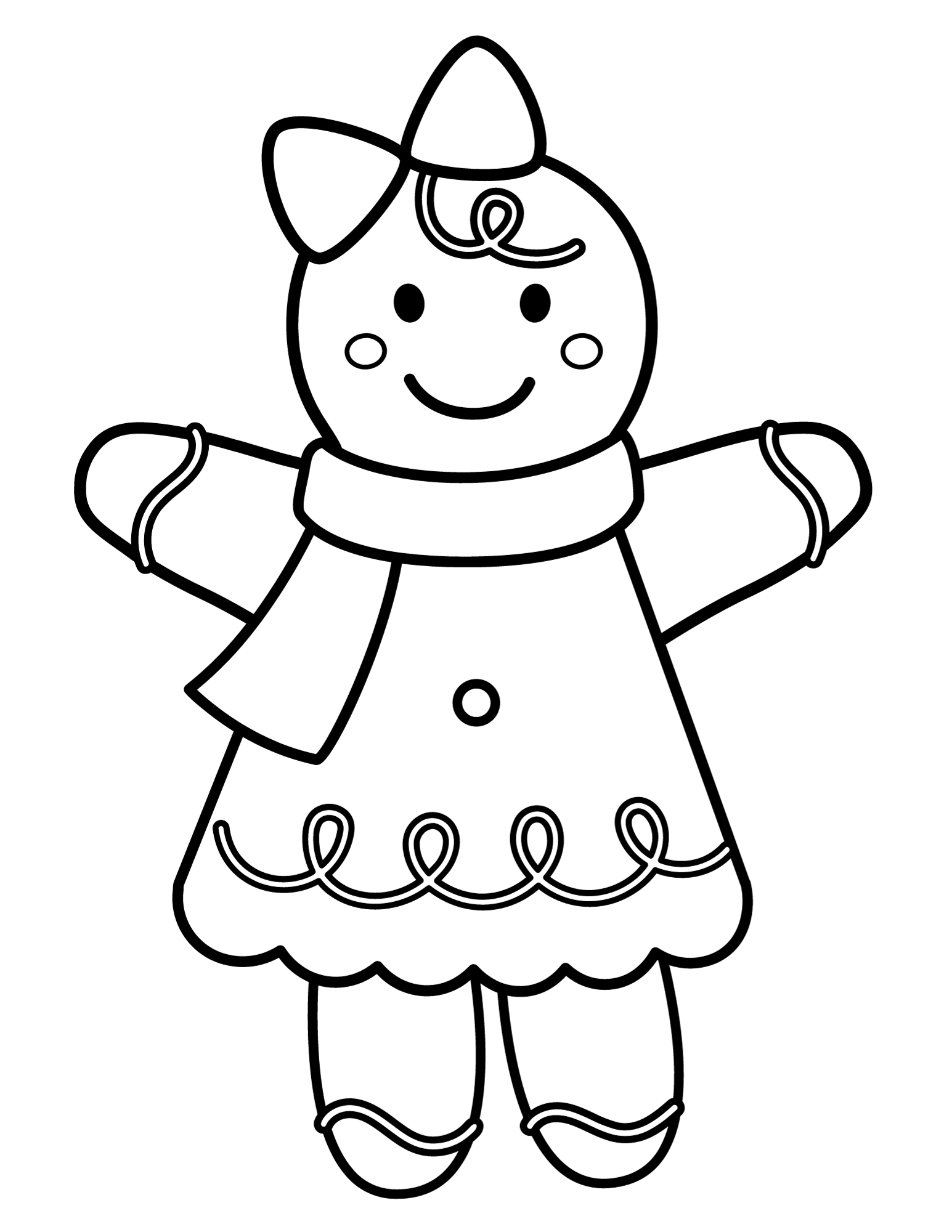 Gingerbread Christmas Coloring Pages - Free Printables throughout Gingerbread Girl Coloring Printable