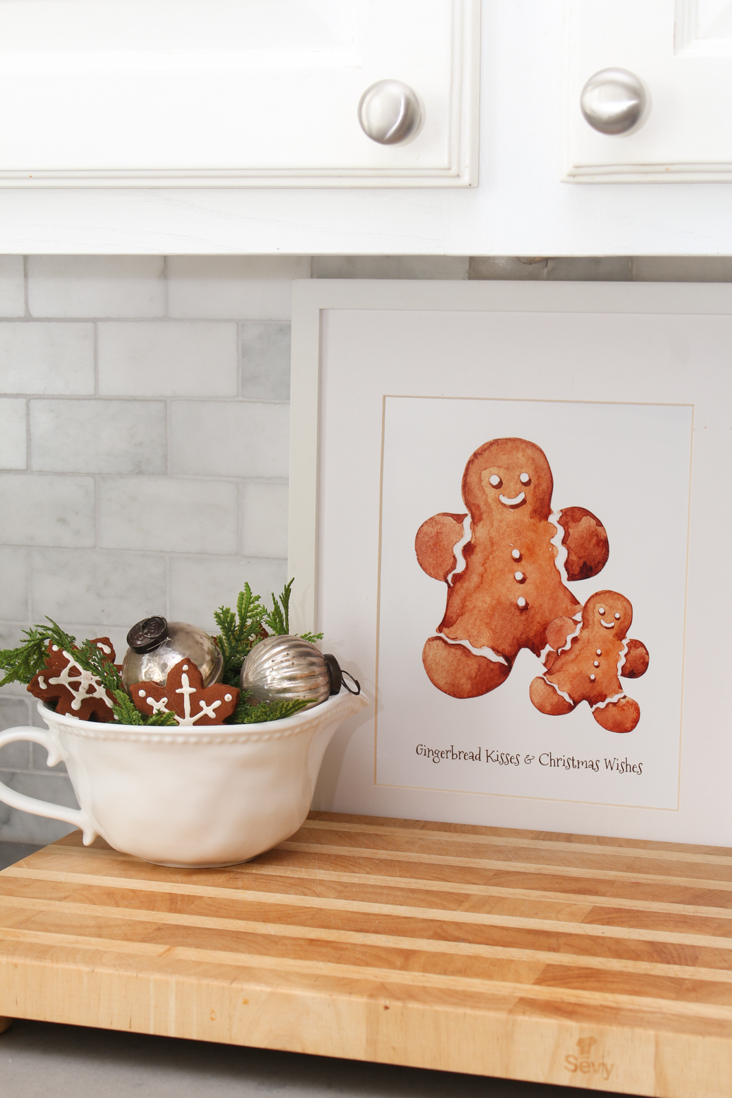 Gingerbread Christmas Kitchen Decor - Holiday Housewalk - Clean for Gingerbread Kitchen Decor Printable