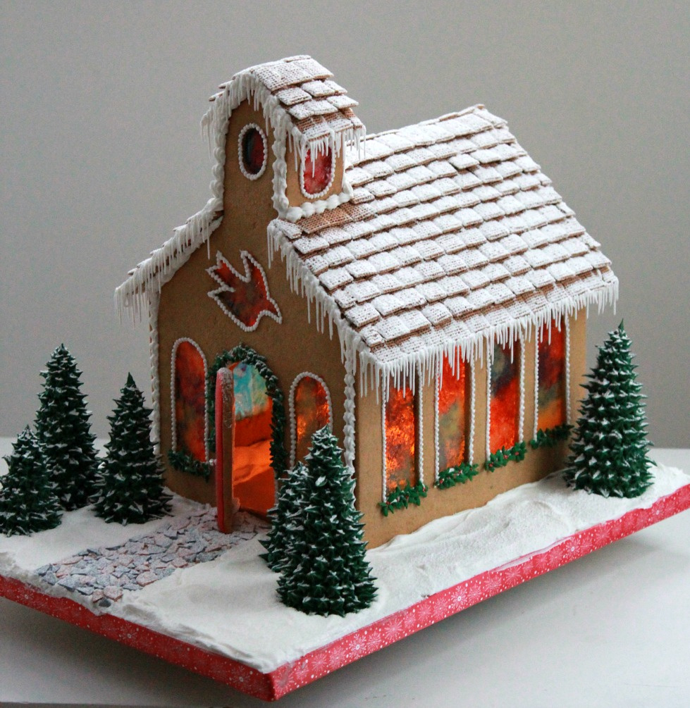 Gingerbread Church for Church Gingerbread House Template