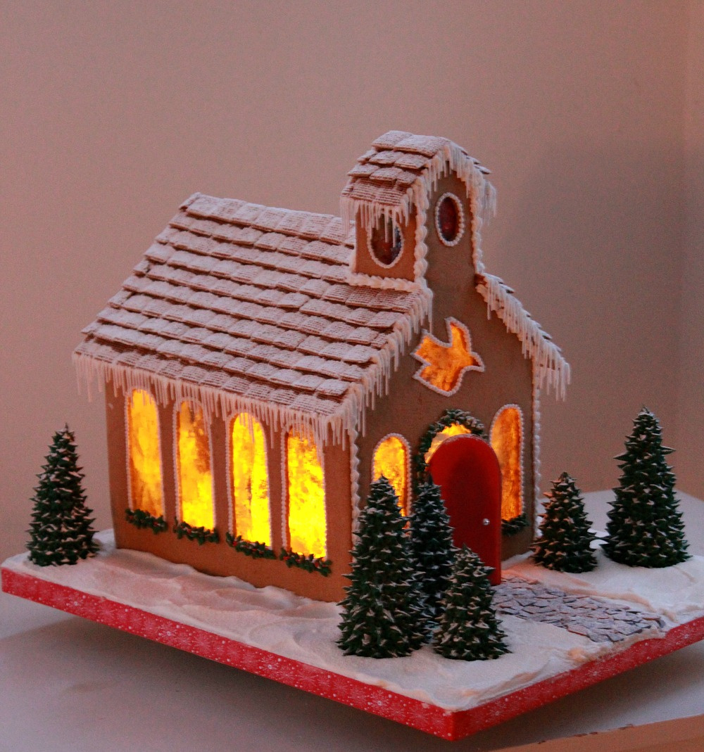 Gingerbread Church in Church Gingerbread House Template