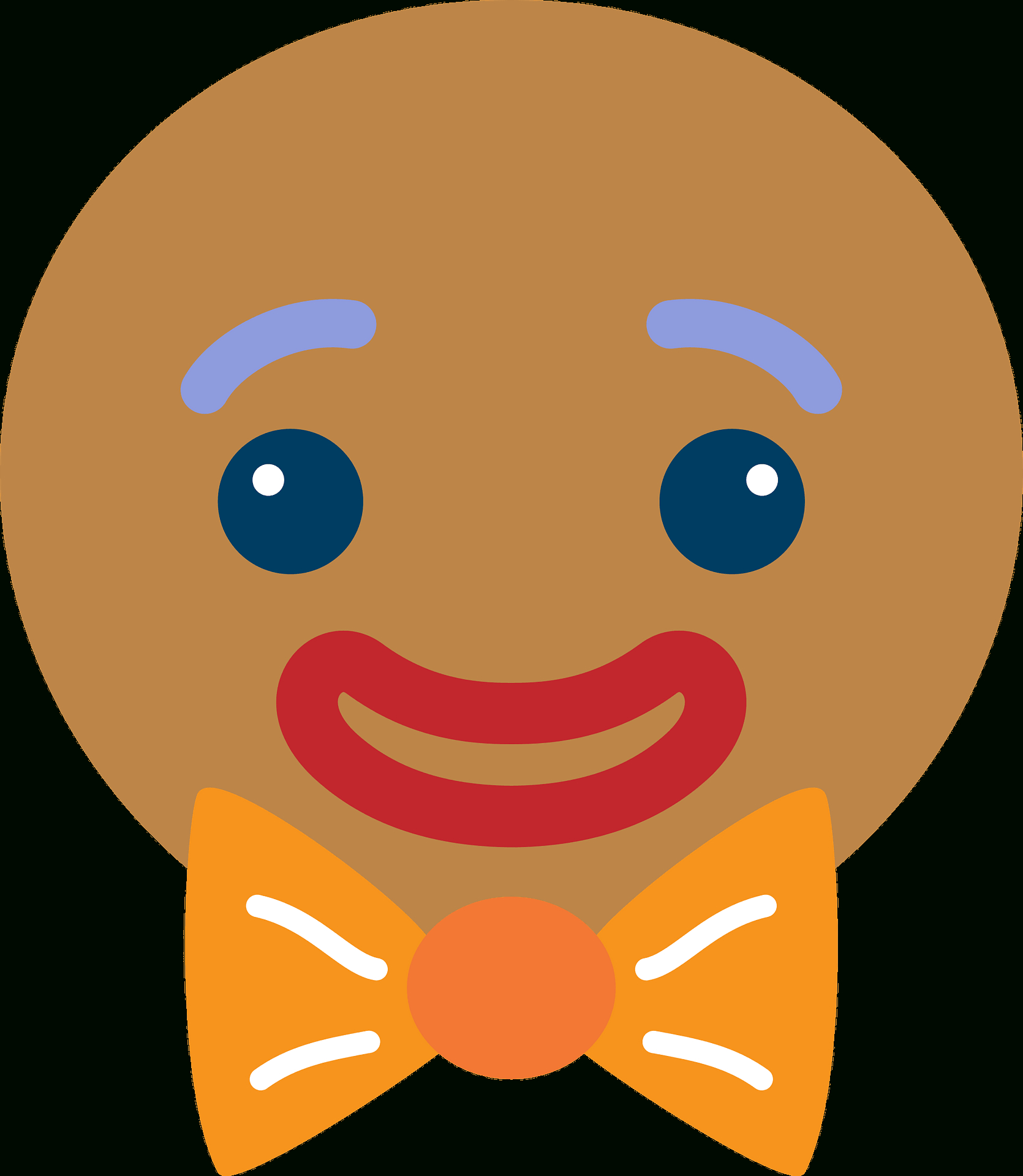 Gingerbread Face - Free Vector Clipart Images On Creazilla inside Gingerbread Face Printable