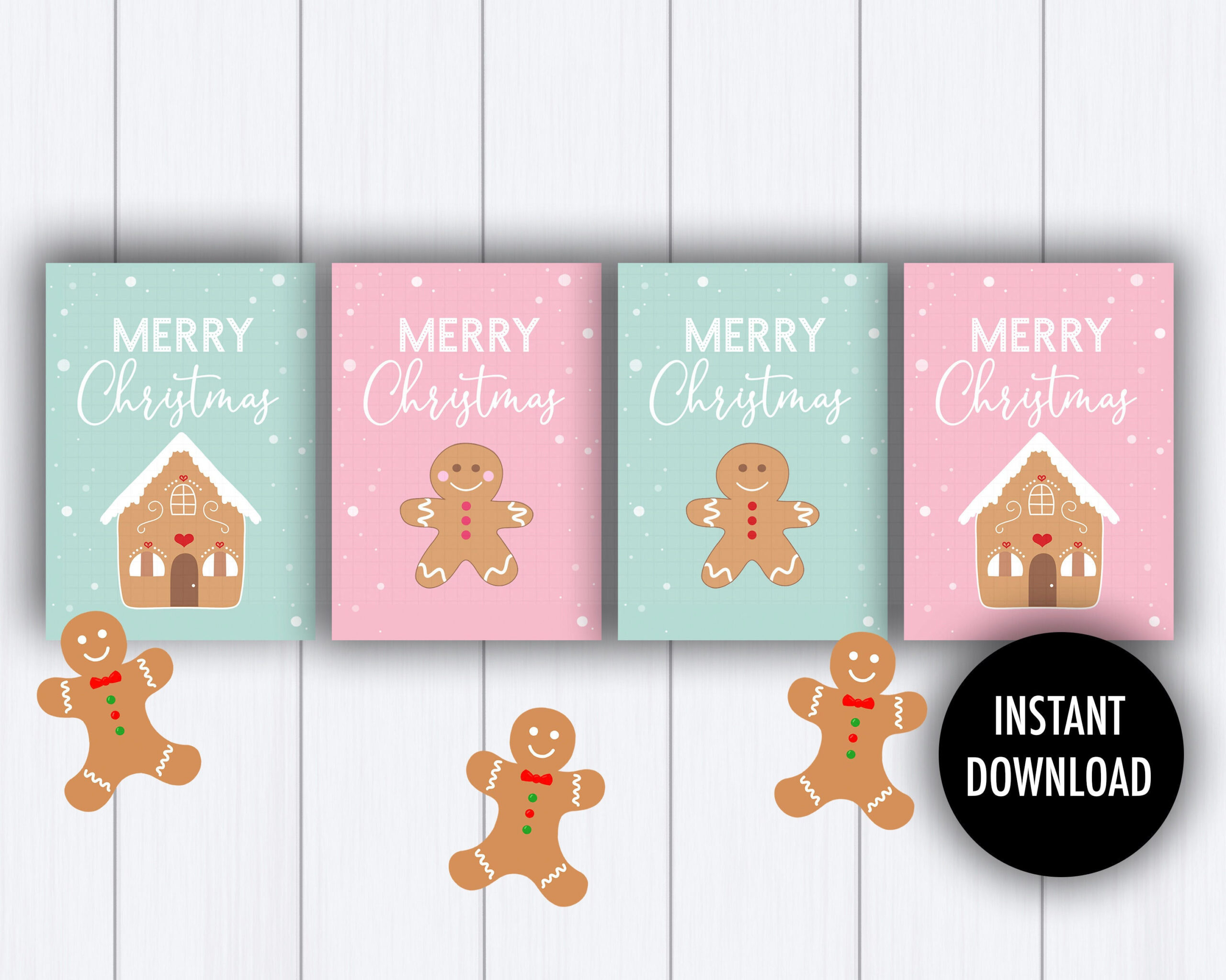 Gingerbread Gift Tag Printable: "Gingerbread Christmas Tag for Gingerbread Gift Tags Printable