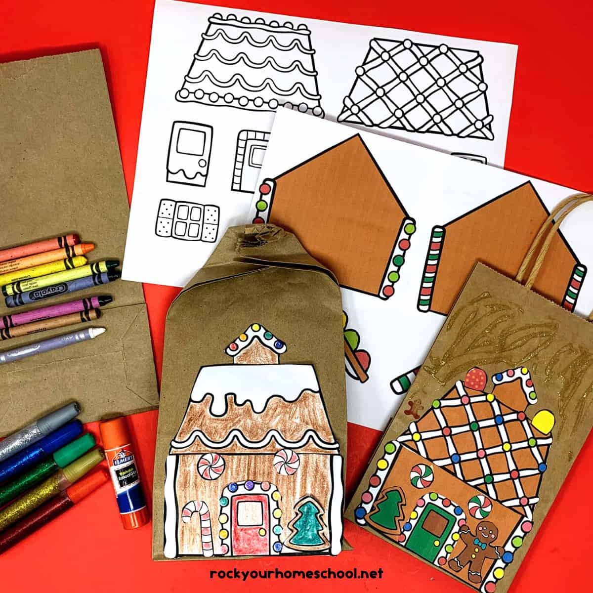 Gingerbread House Printables: How To Use For Holiday Fun (Free with Paper Bag Gingerbread House Template