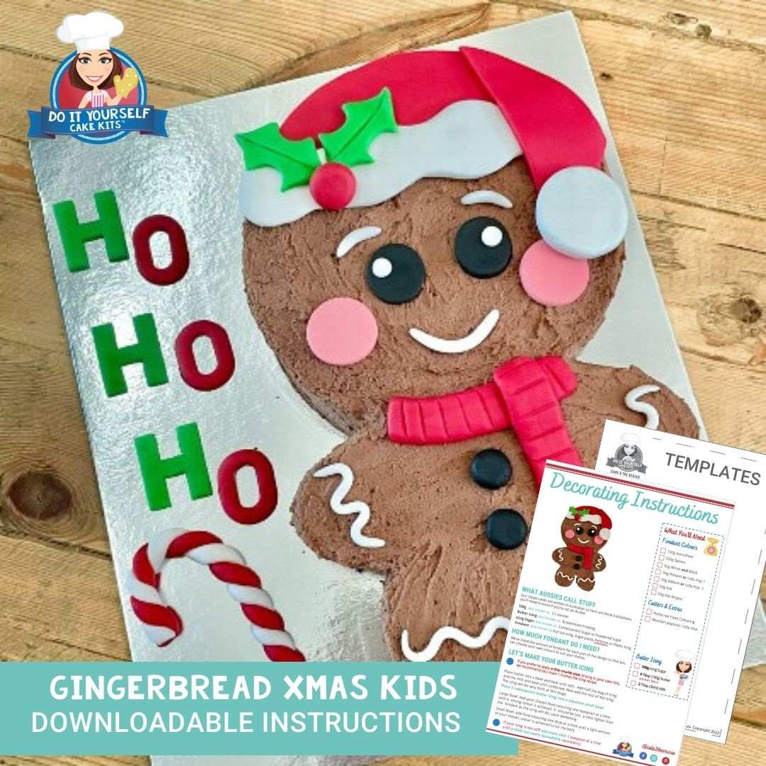 Gingerbread Kid Cake | Printable Template Andtutorial | Christmas intended for Christmas Cake Templates Printable