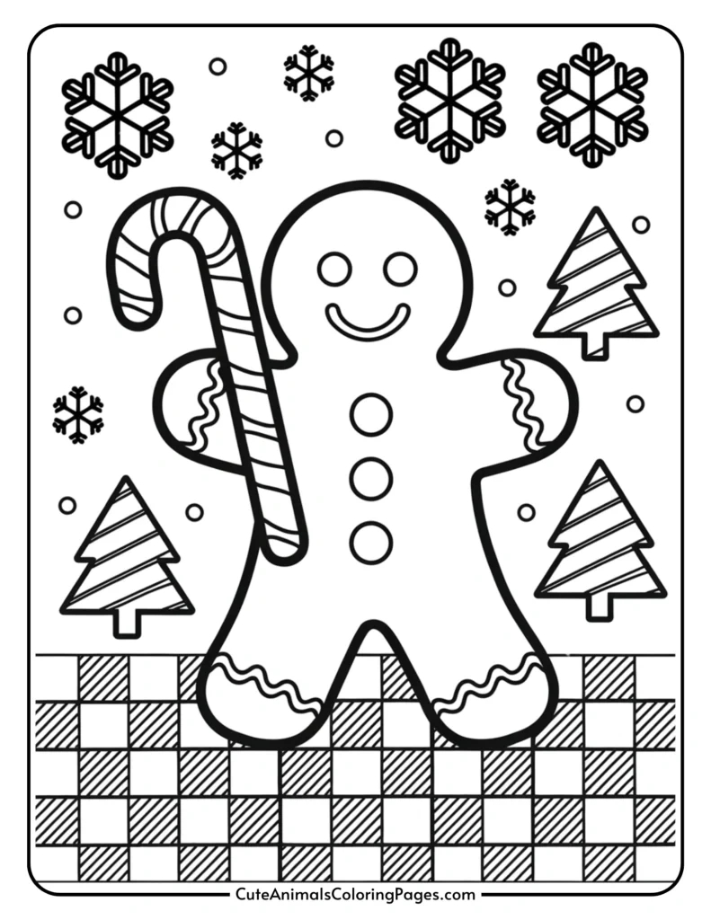 Gingerbread Man Coloring Page (12 Fun Pdf Printable Pages) - Cute in Gingerbread Coloring Pages Printable