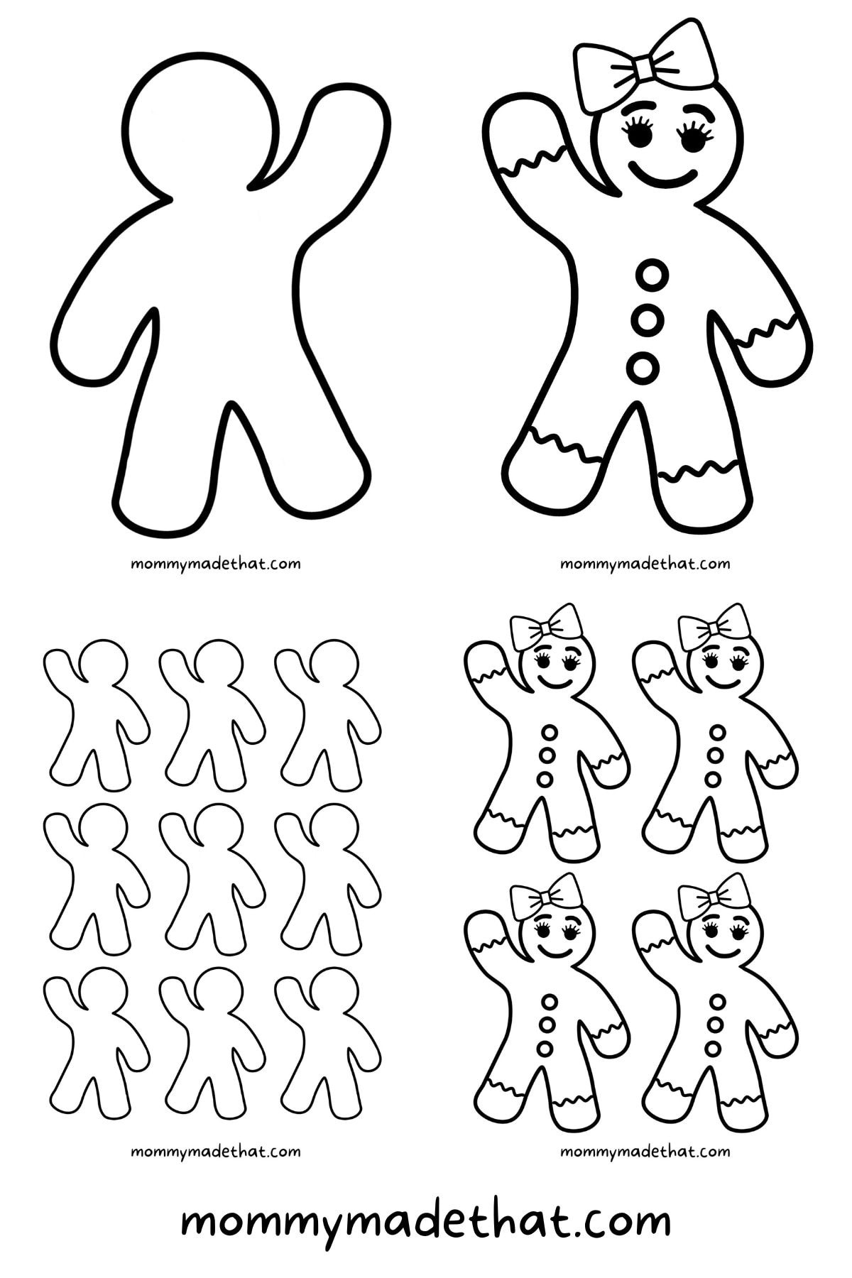 Gingerbread Man Templates + (Gingerbread Girl Too! Free Printables) pertaining to Gingerbread Girl Printable