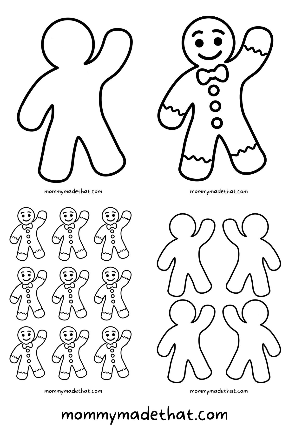 Gingerbread Man Templates + (Gingerbread Girl Too! Free Printables) throughout Gingerbread Boy Printable
