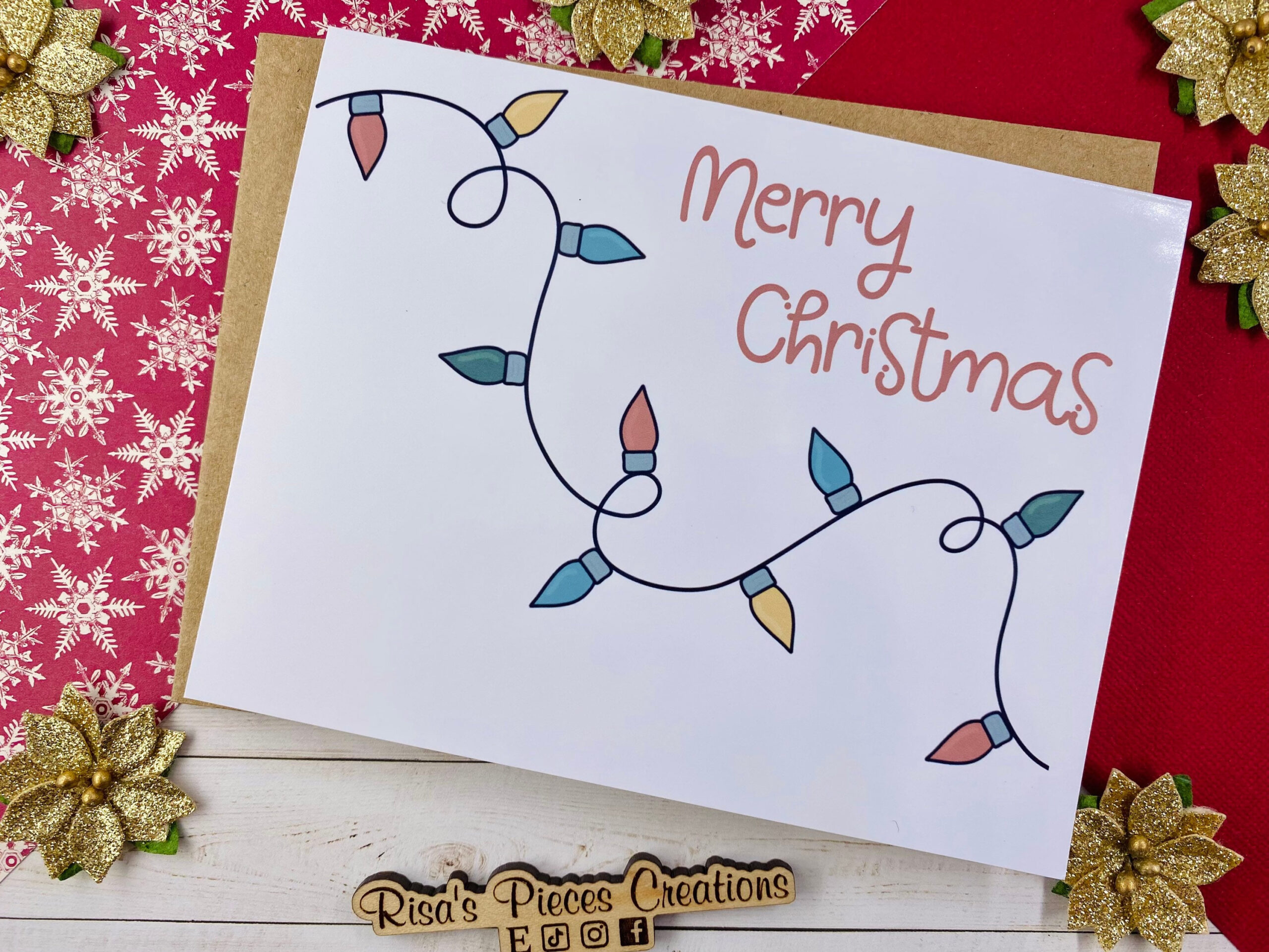 Glossy Christmas Lights Card, Christmas Card, Holiday Greeting, Seasonal  Cards, Merry Christmas, Cute Christmas Card, Holiday Lights pertaining to Christmas Card Design