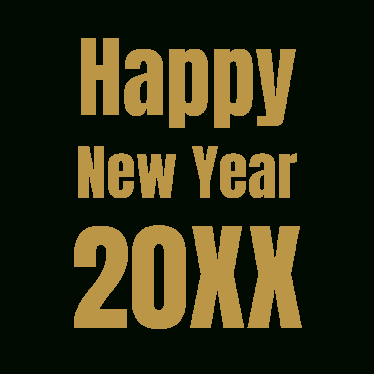 Gold Font Happy New Year Celebration Party Sign Template | Square regarding Happy New Year Signs Printable