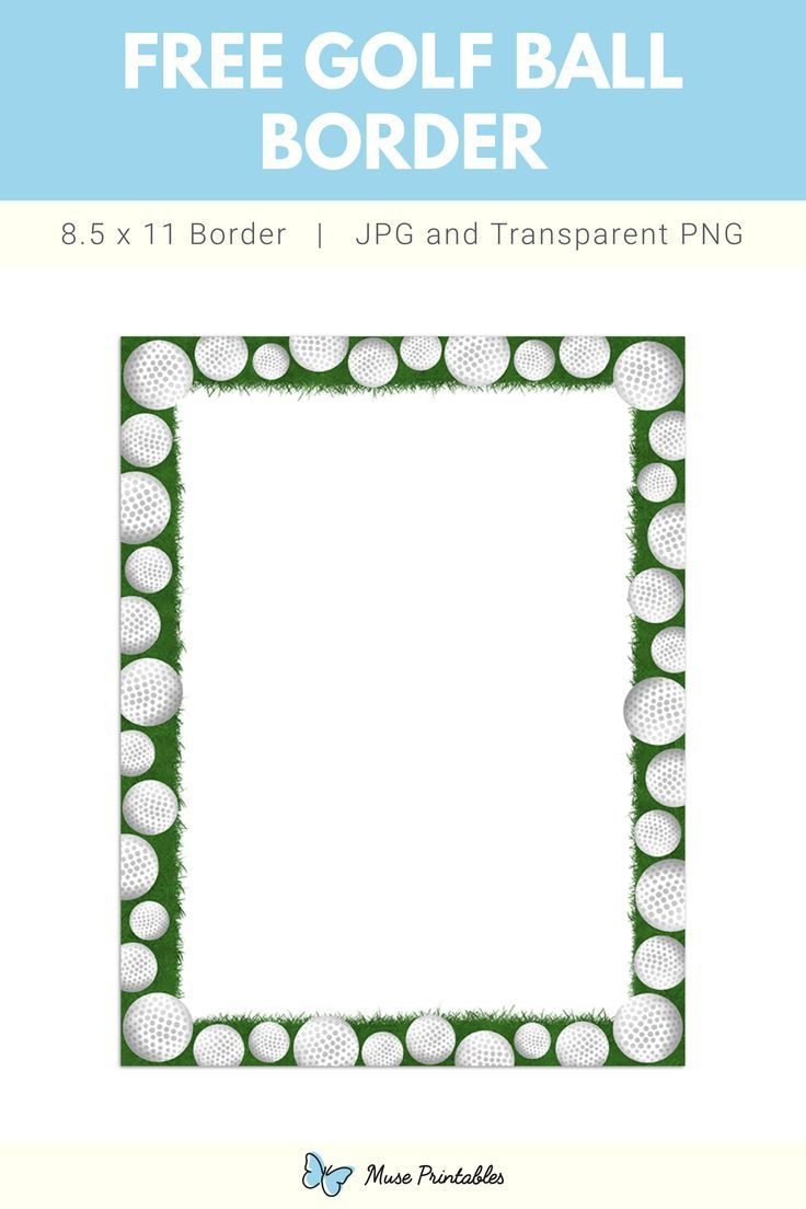 Golf Ball Page Border with regard to Free Printable Golf Stationary