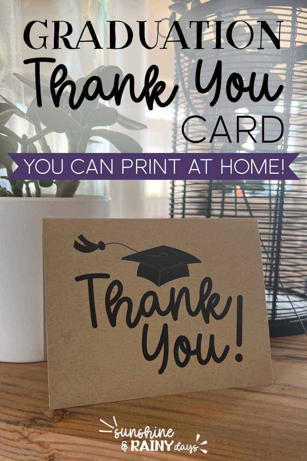 Graduation Thank You Cards - Sunshine And Rainy Days regarding Printable Free Thank You Cards For Graduation