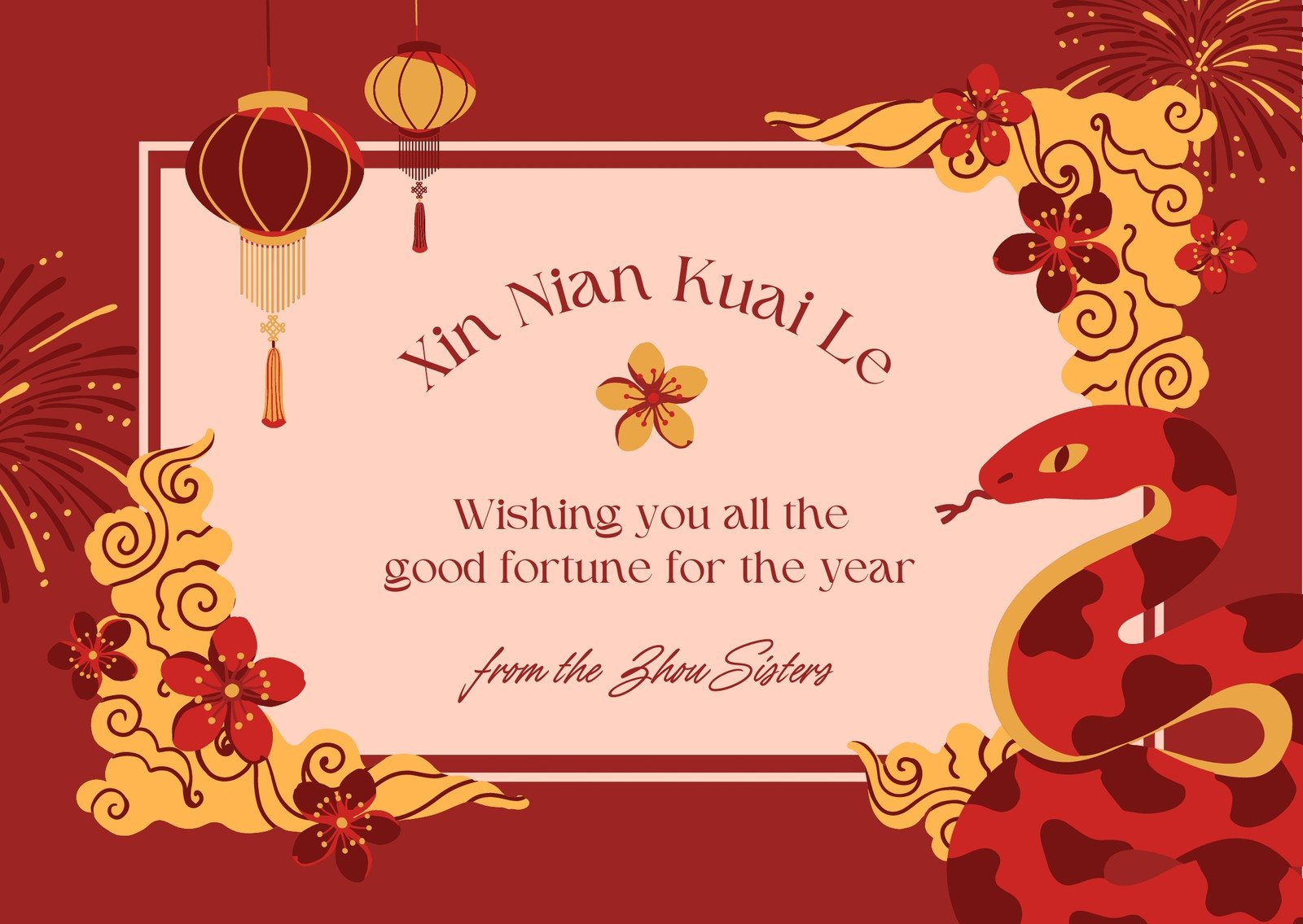 Greetings Chinese New Year Chinese New Year Greetings&amp;quot; Art Board inside Chinese New Year Card Printable