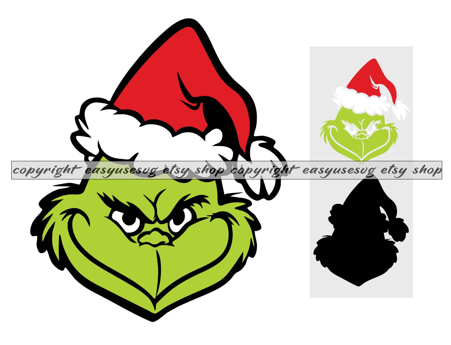 Grinch Face Svg Dxf Png Layered Cut File For Cutting Machine And within The Grinch Face Printable
