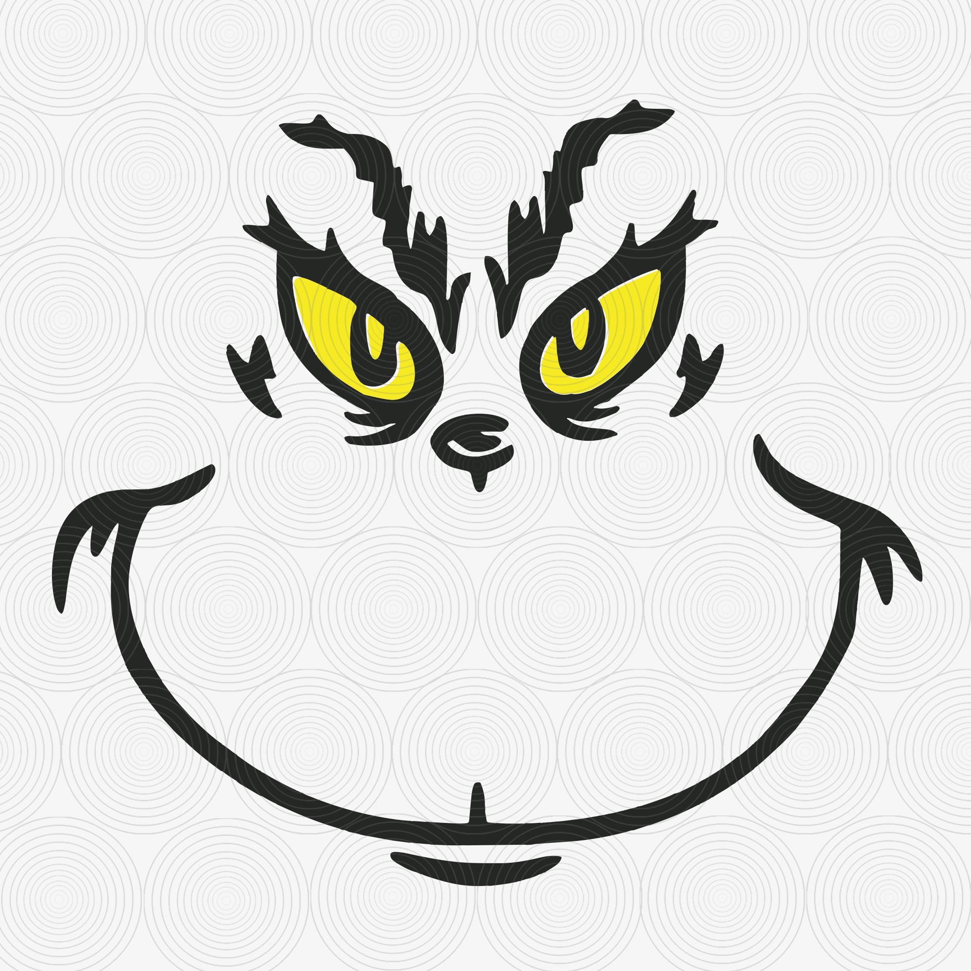 Grinch Face With Yellow Eyes Svg, Grinch Face Svg, Jpg Files within Printable Grinch Face Pattern
