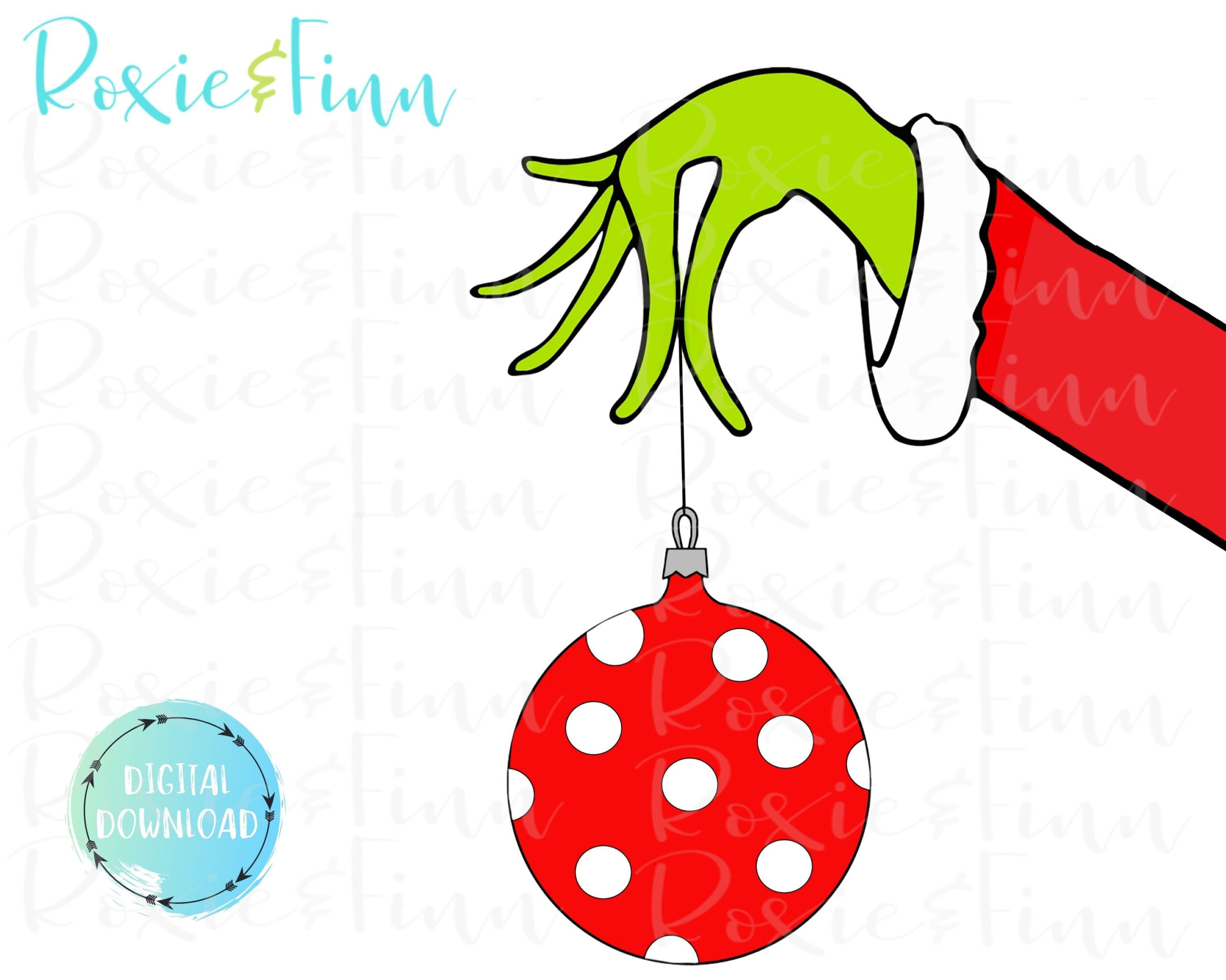 Grinch Hand Hält Ornament Png - Sublimationsdesigns (Digitaler in Grinch Hand Printable