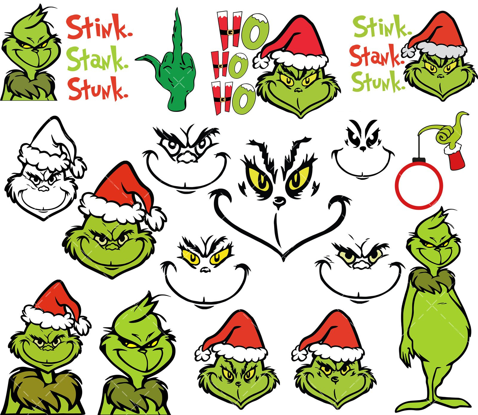 Grinch Svg, Png, Pdf, Grinch Face Cut File - Worksheets Library in Grinch Face Printable Cut Out