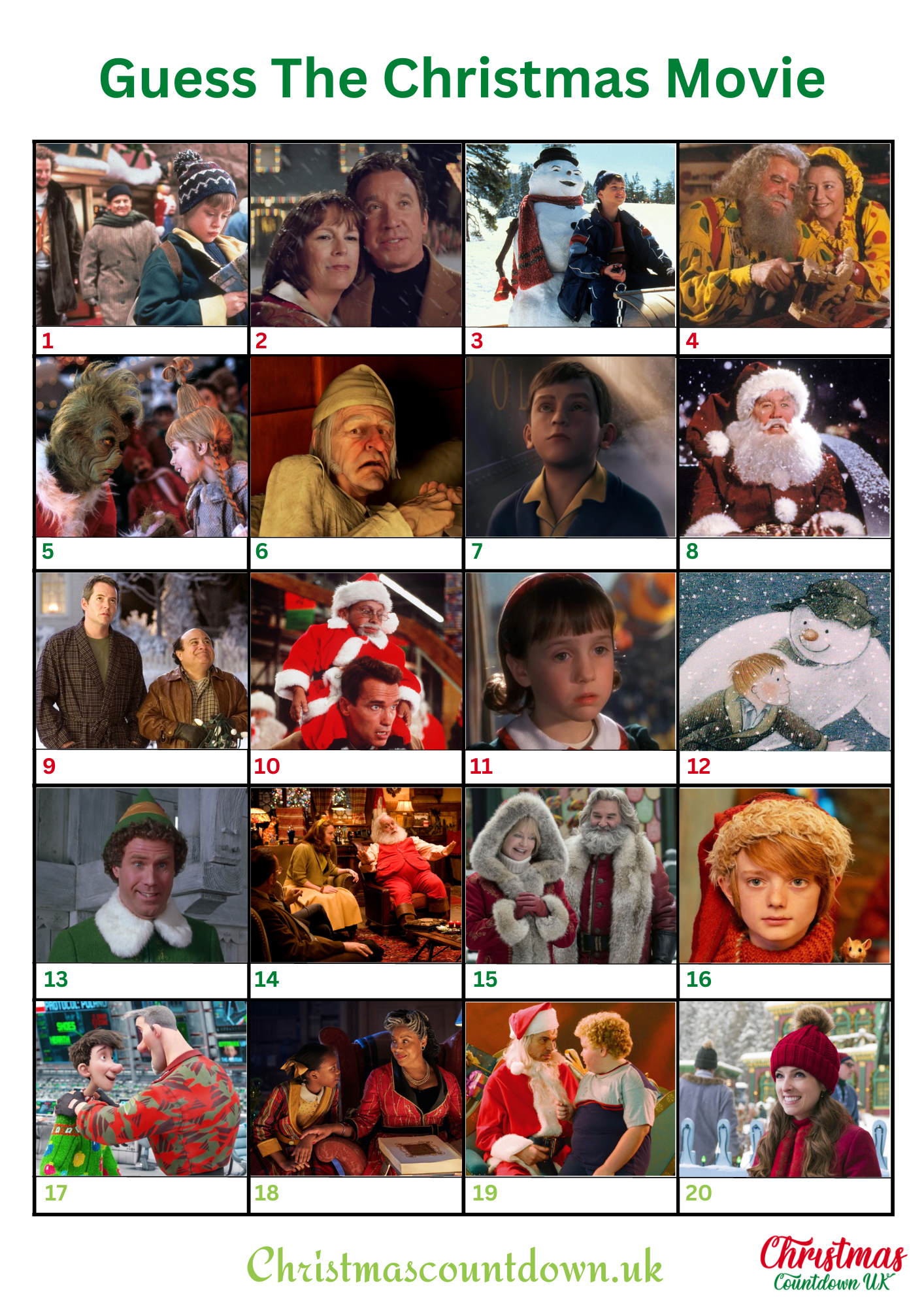 Guess The Christmas Movie Picture Quiz 2025 pertaining to Christmas Movie Picture Quiz with Answers Printable