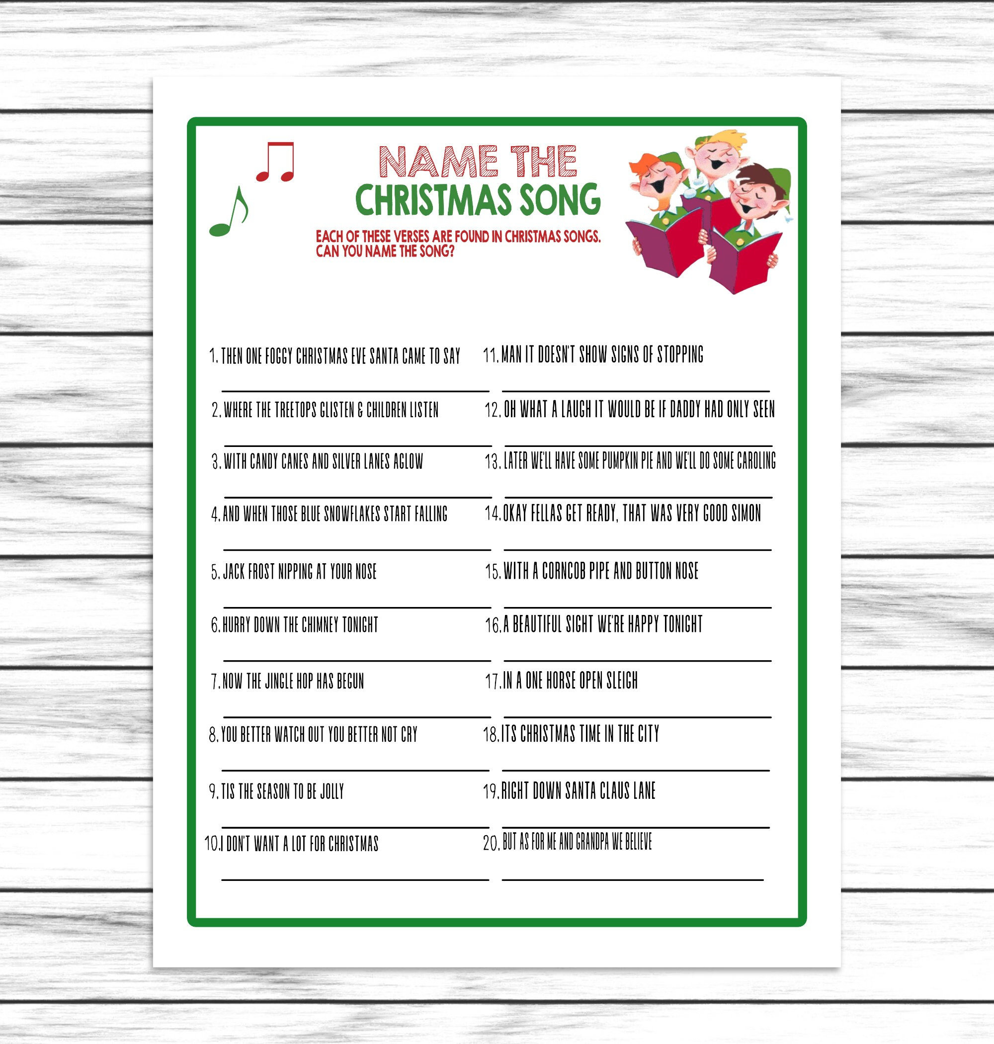 Guess The Christmas Song Game, Xmas Songs, Printable Or Virtual within Printable Guess The Christmas Song Picture Game