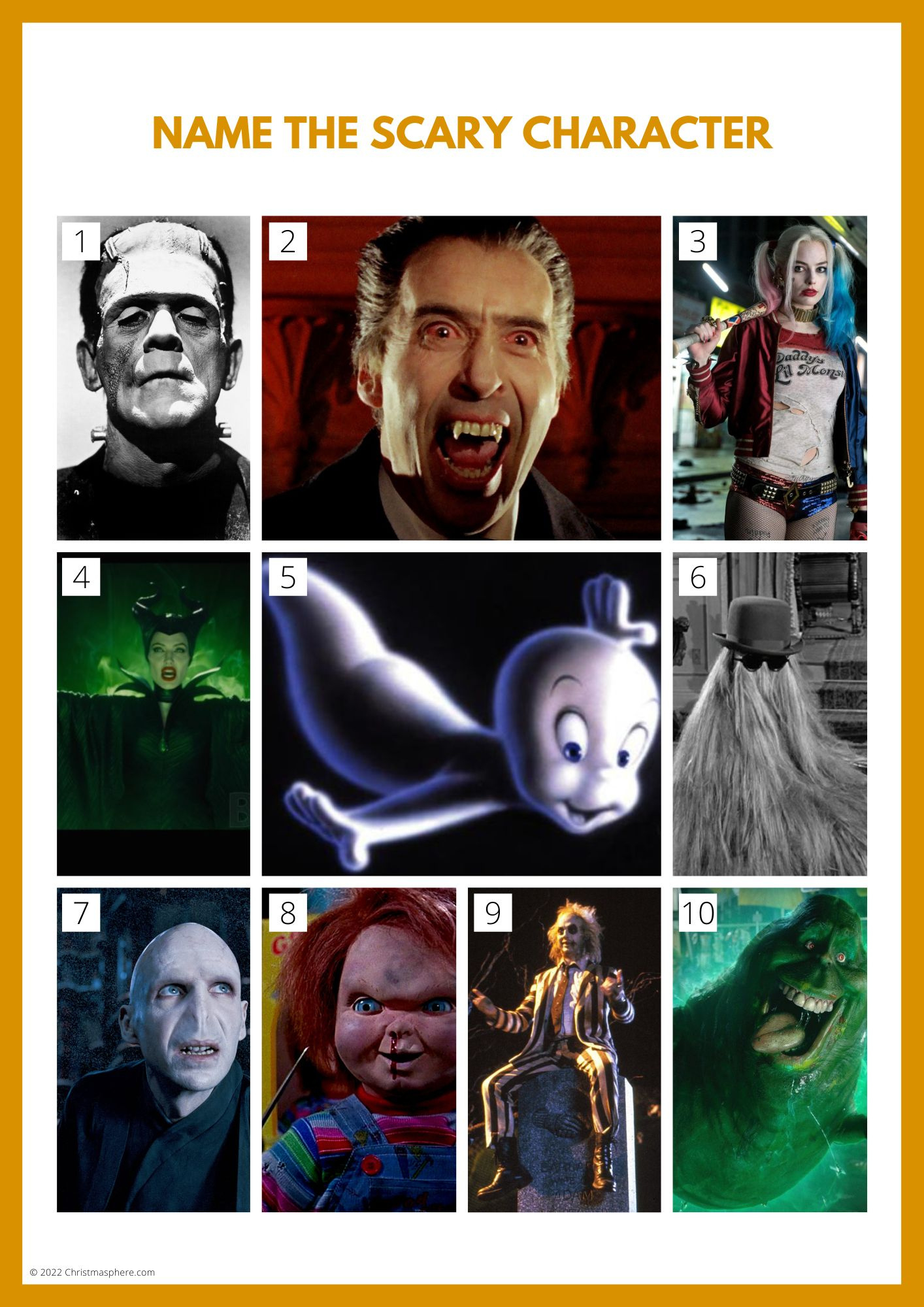 Halloween Picture Quiz: Six Quiz Rounds With Free Printables in Free Printable Quiz Picture Caricatures With Answers