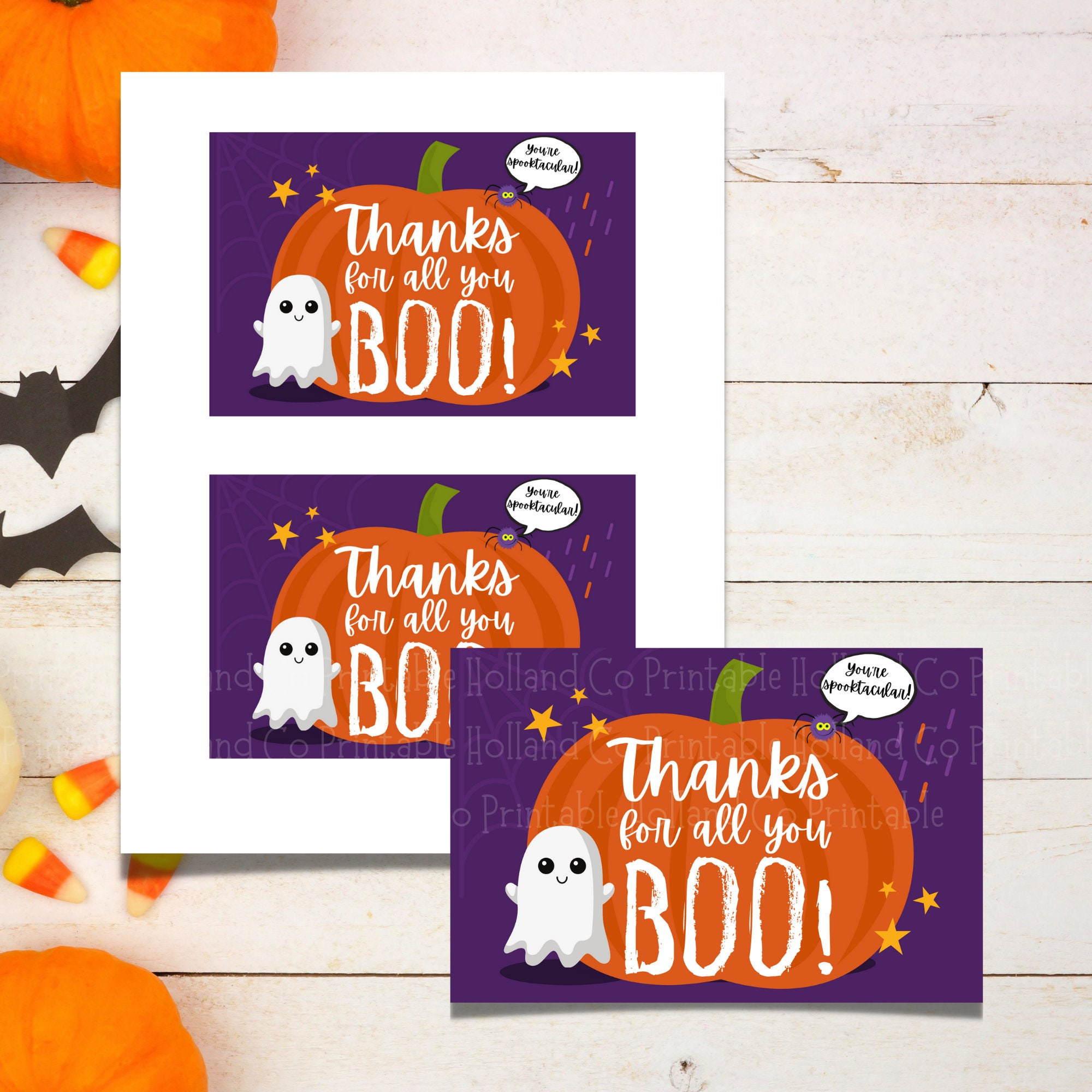 Halloween Thank You Card | Thanks For All You Boo! | Teacher throughout Halloween Thank You Cards Printable