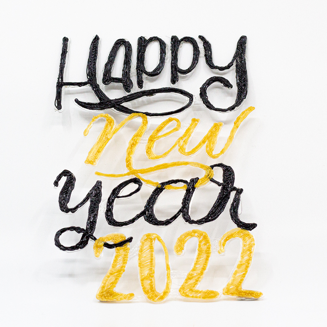 Happy 2022 3D Pen Stencil - 3Doodler in Happy New Year Stencil Printable