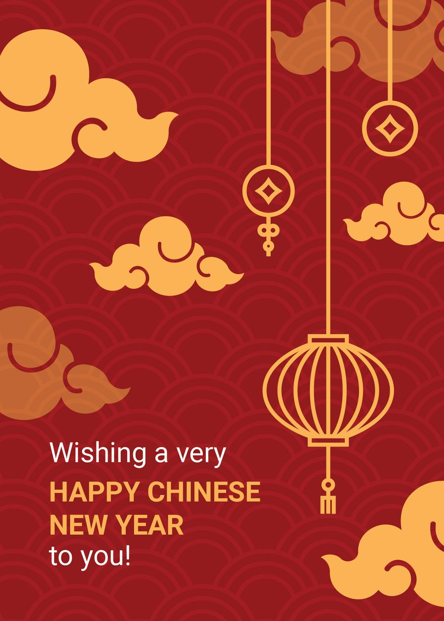 Happy Chinese New Year Greeting Card In Eps, Illustrator, Jpg, Psd regarding Chinese New Year Printable Cards