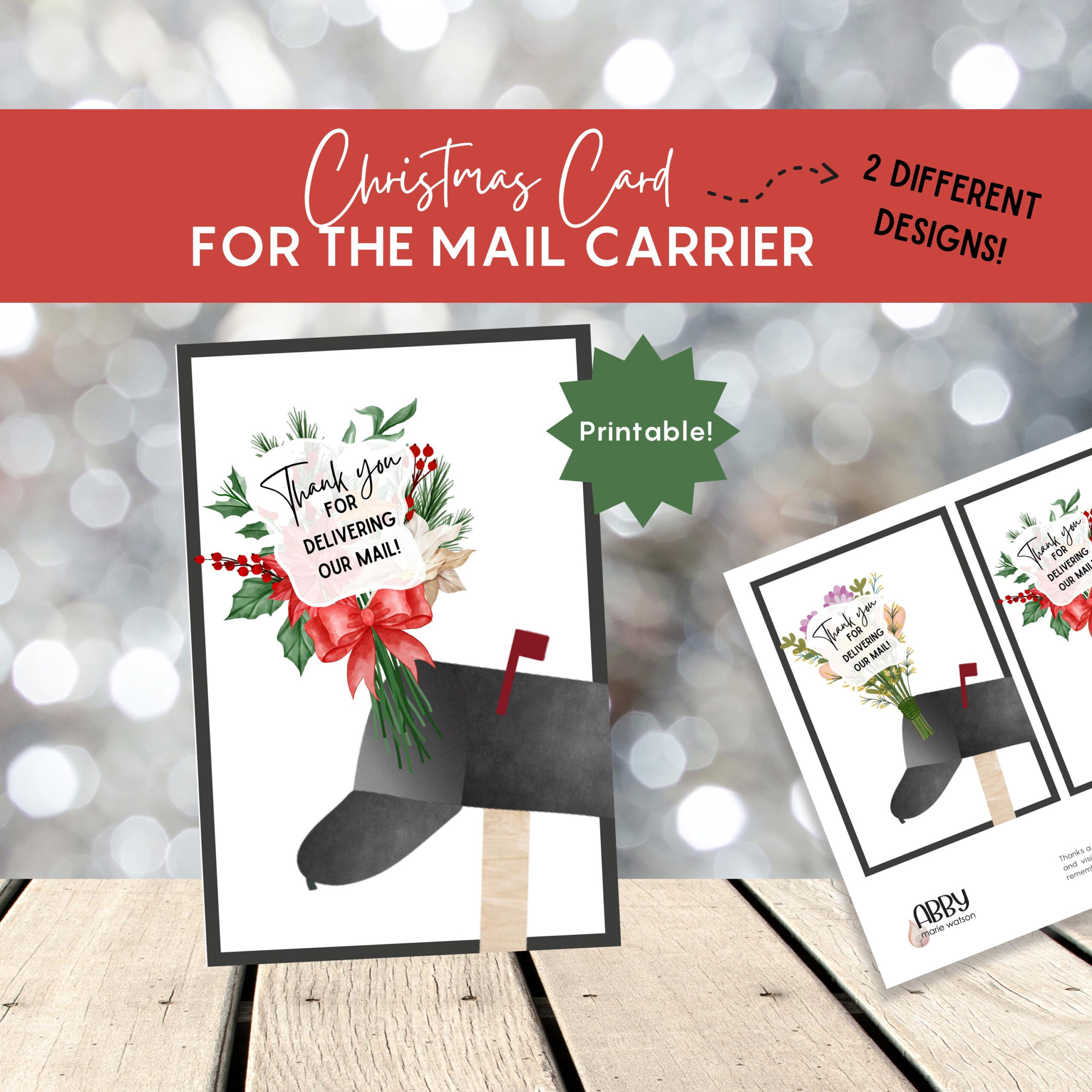 Happy Holidays From Postal Worker - Etsy pertaining to Free Printable Christmas Card For Mail Carrier