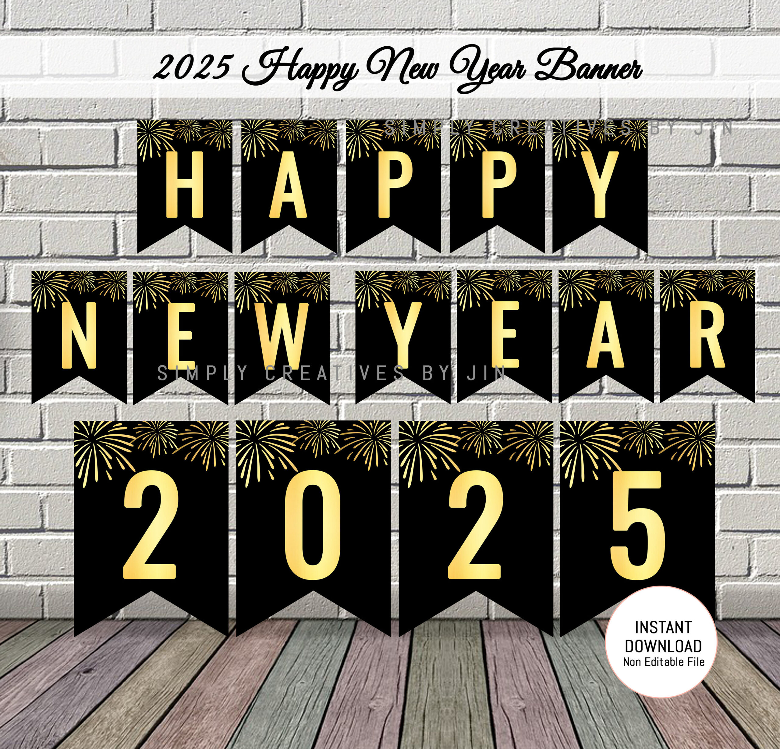 Happy New Year 2024 Printable | Instant Download - Etsy Canada pertaining to Happy New Year Printable Sign