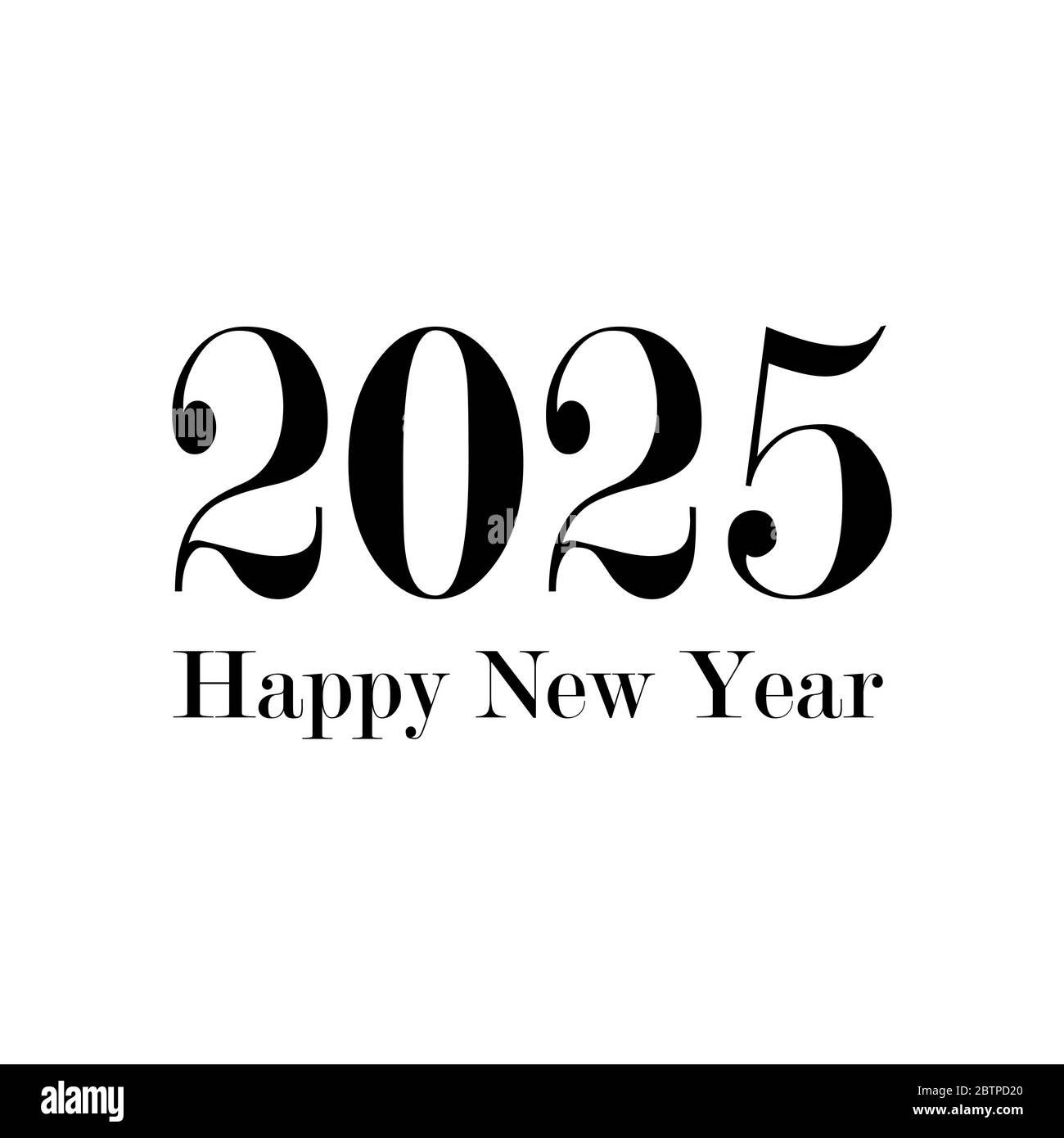 Happy New Year 2025 Design Template. Modern Design For Calendar regarding Happy New Year Stencil Printable