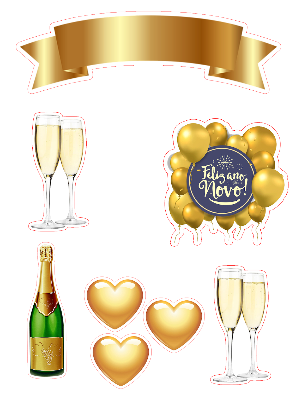 Happy New Year! Free Printable Cake Topper - Oh My Fiesta! In English pertaining to New Year Cake Topper Printable