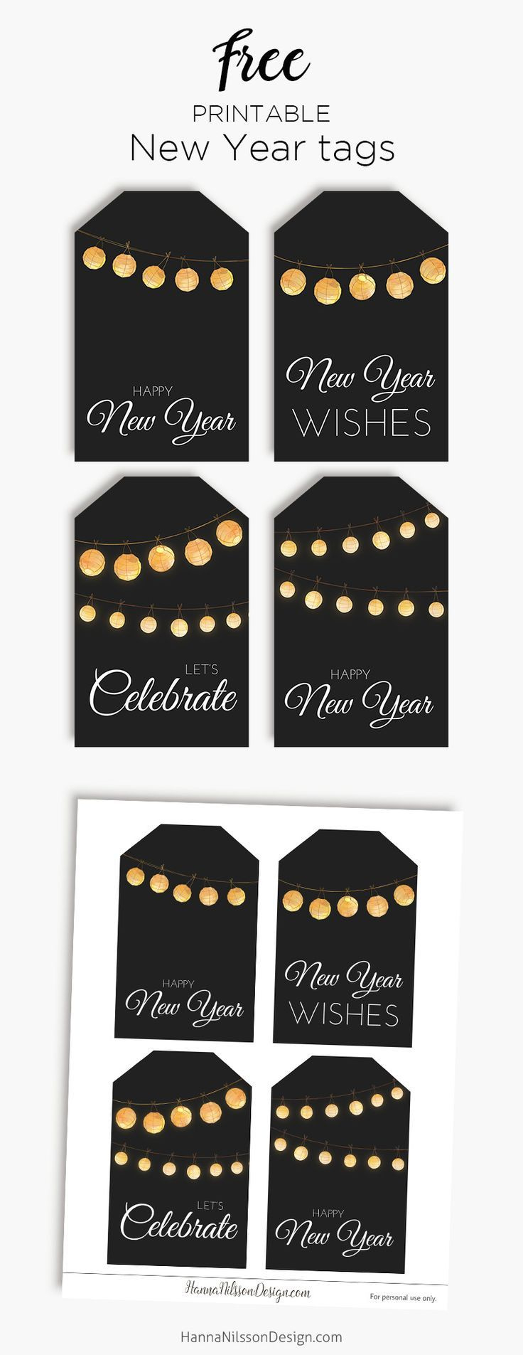 Happy New Year Tags throughout Free Printable Happy New Year Gift Tags