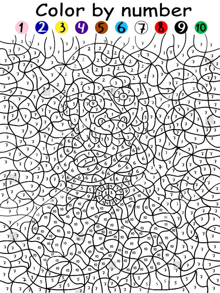 Hard & Difficult Colornumber - Coloringbynumber with regard to Hard Color By Number Free Printables