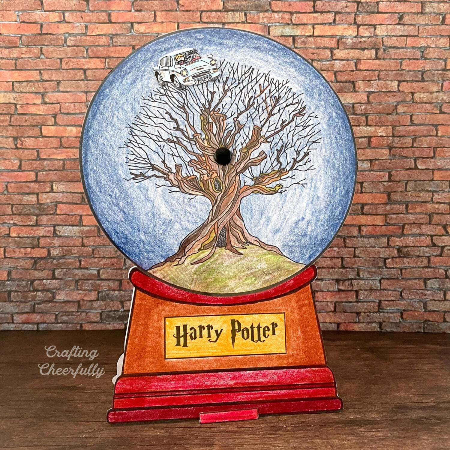Harry Potter Snow Globe Card - Free Printable! - Crafting Cheerfully intended for Printable Harry Potter Christmas Card
