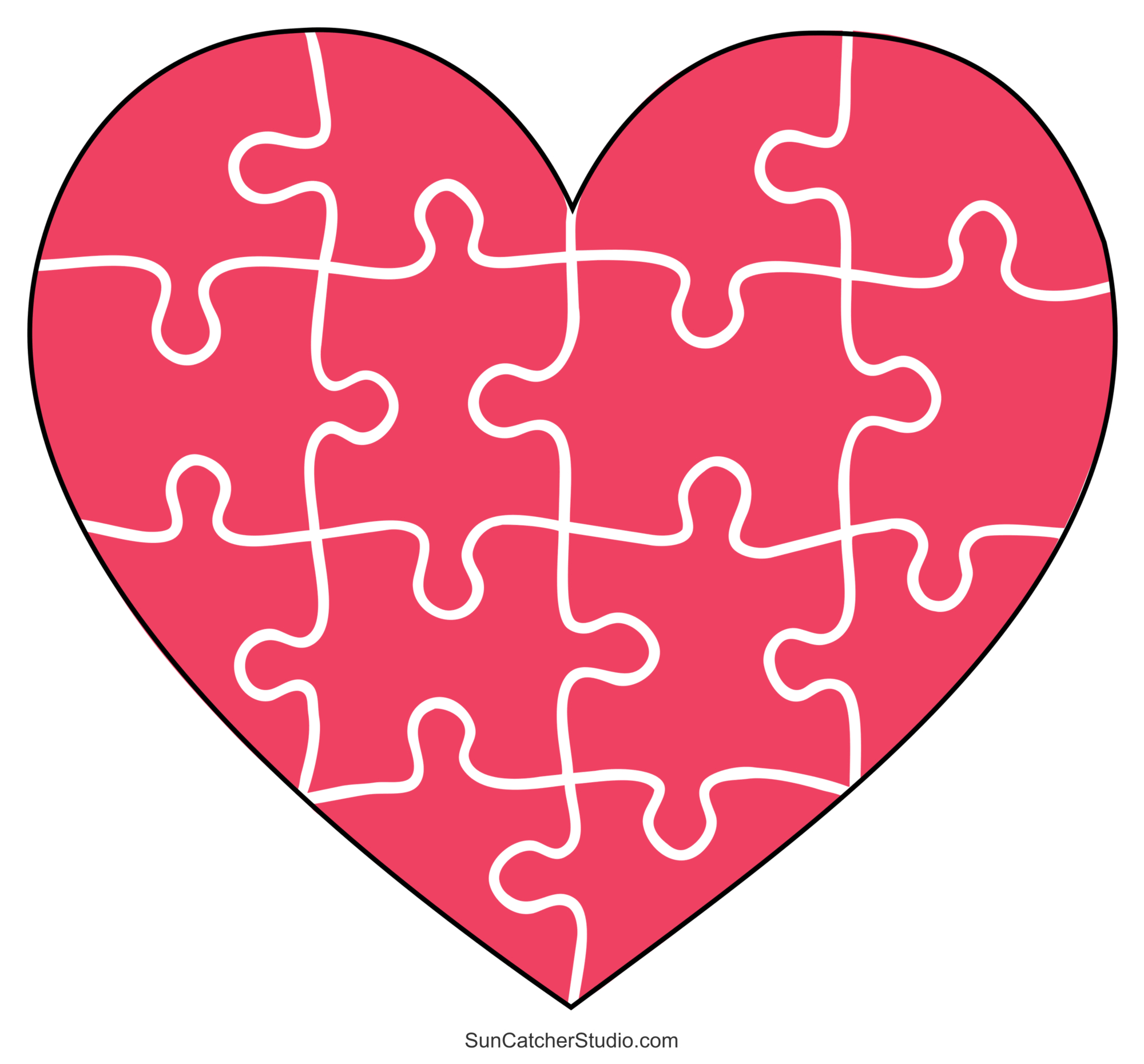 Heart Patterns (Free Printable Valentines Day Clip Art) – Free intended for Free Printable Heart Puzzle Template