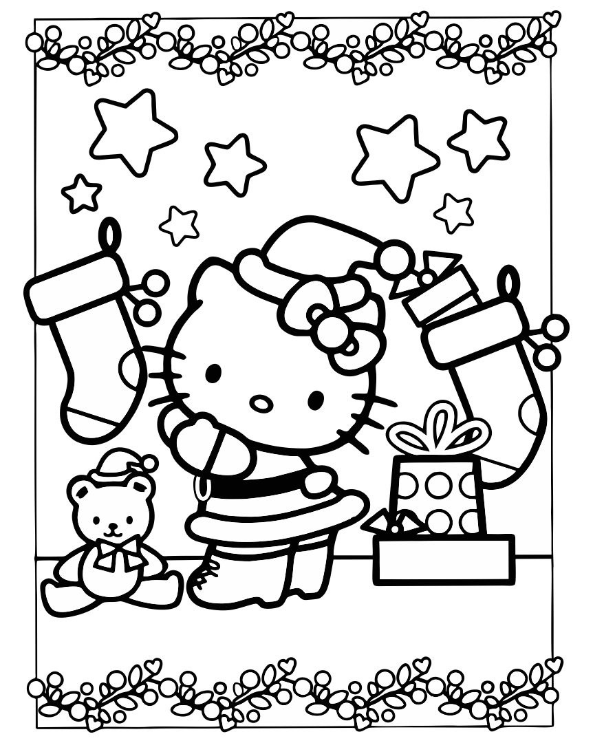 Hello Kitty Christmas Coloring Pages - 10 Free Pdf Printables inside Printable Hello Kitty Christmas