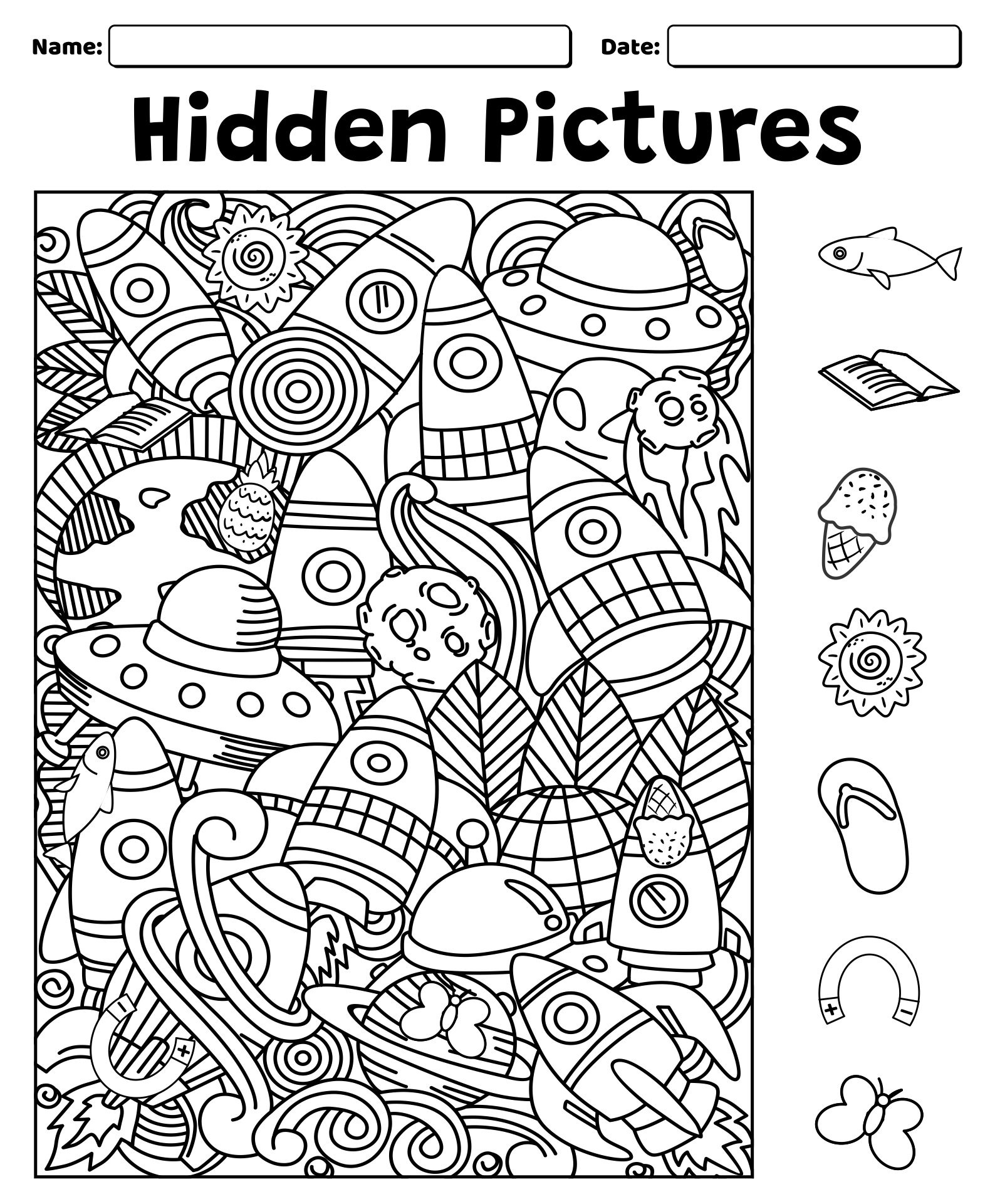 Hidden Object Pages Adults - 6 Free Pdf Printables | Printablee within Free Printable Hidden Pictures
