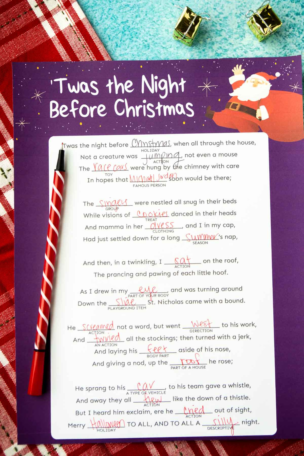 Hilarious Christmas Mad Libs {Free Printable} - Play Party Plan throughout Twas The Night Before Christmas Mad Libs Free Printable