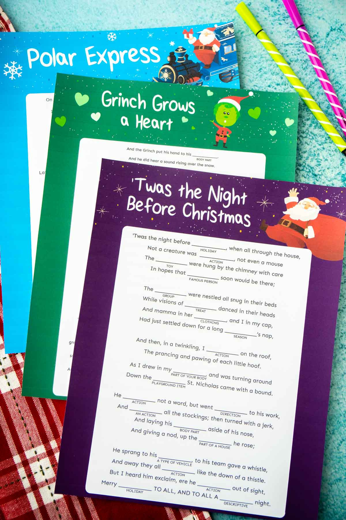 Hilarious Christmas Mad Libs {Free Printable} - Play Party Plan with Twas The Night Before Christmas Mad Libs Free Printable