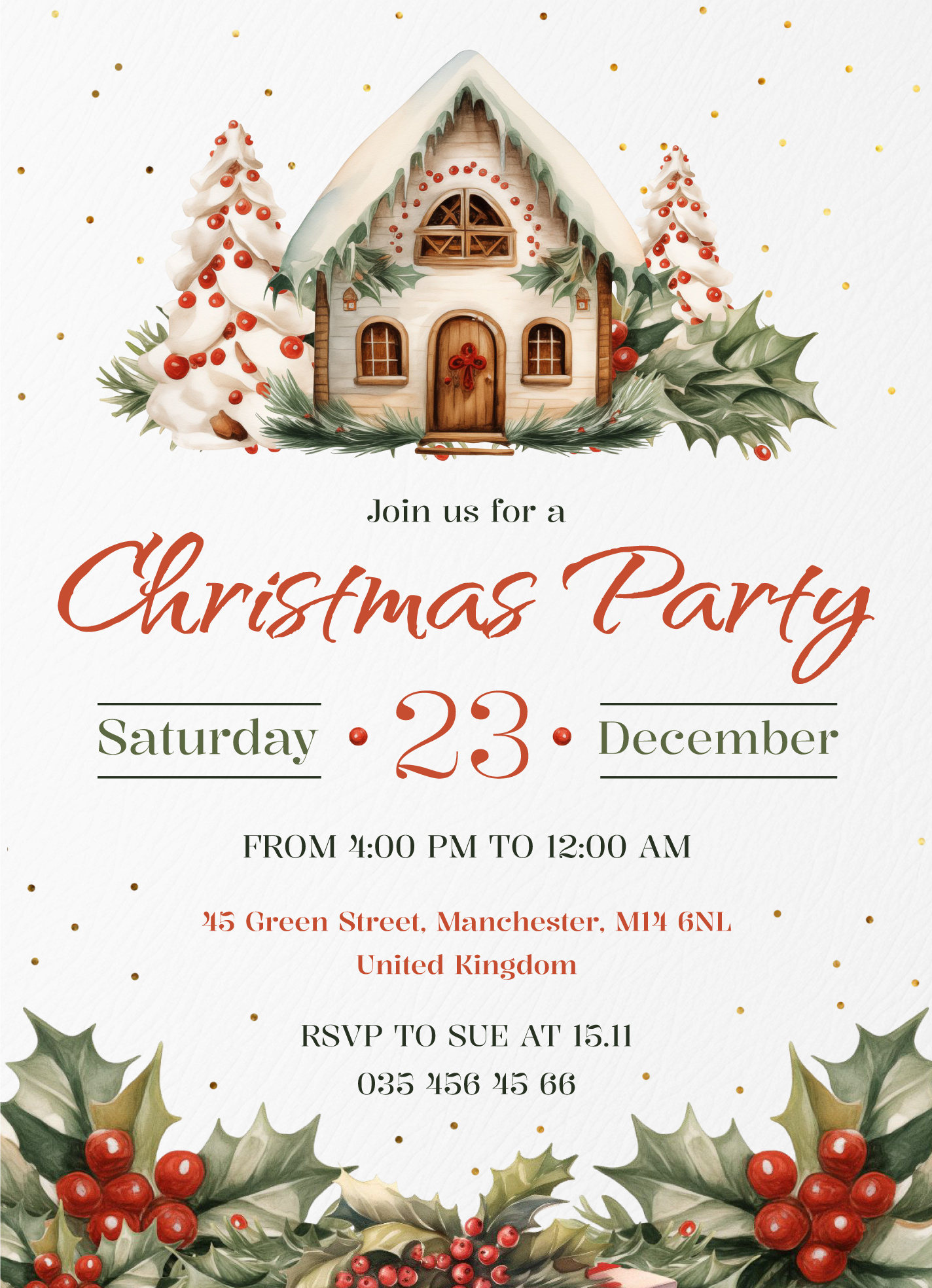 Holiday Party Invitation Free Google Docs Template - Gdoc.io with regard to Holiday Party Invitation Printable