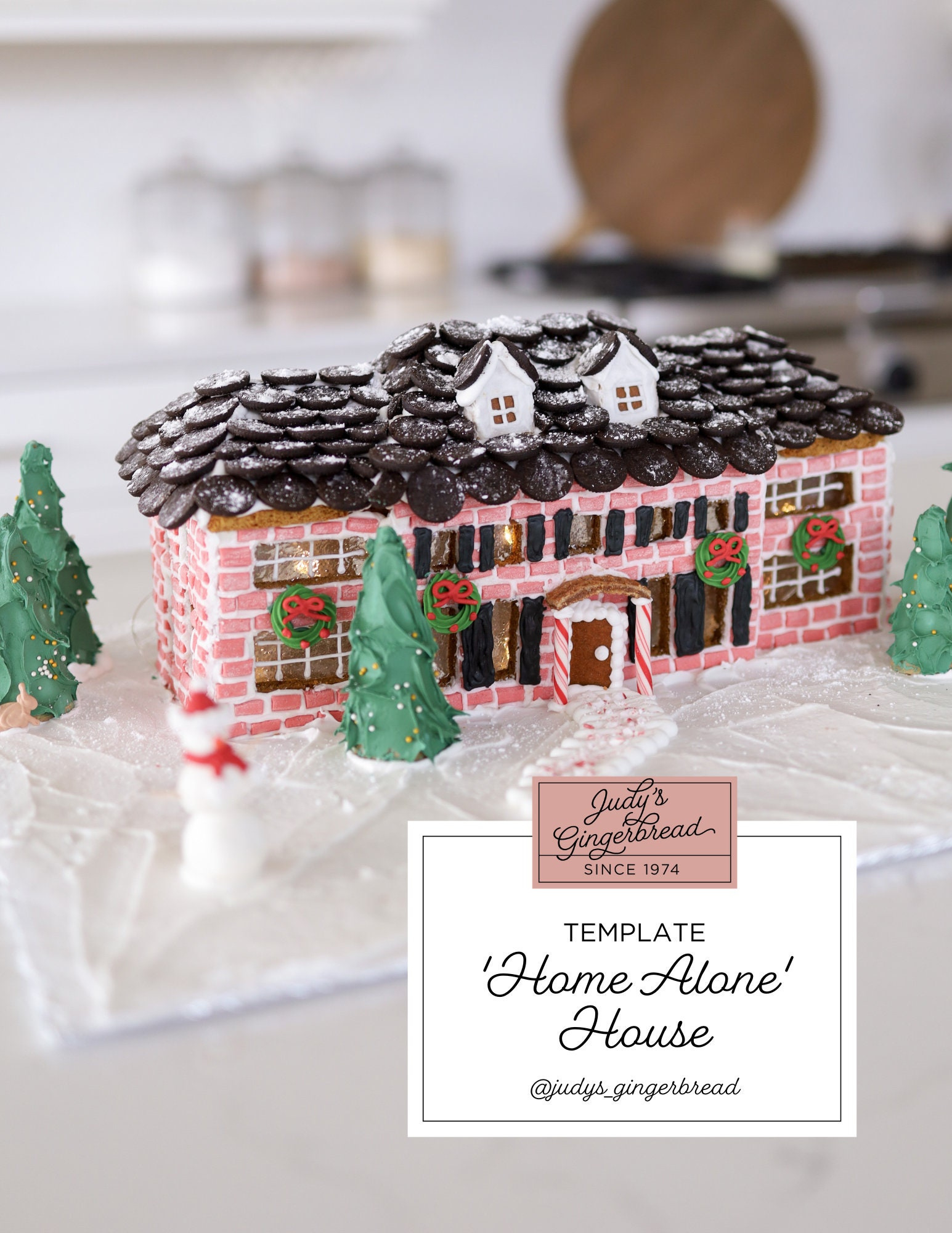 Home Alone House [Gingerbread Template] - Etsy Canada in Home Alone Gingerbread House Template