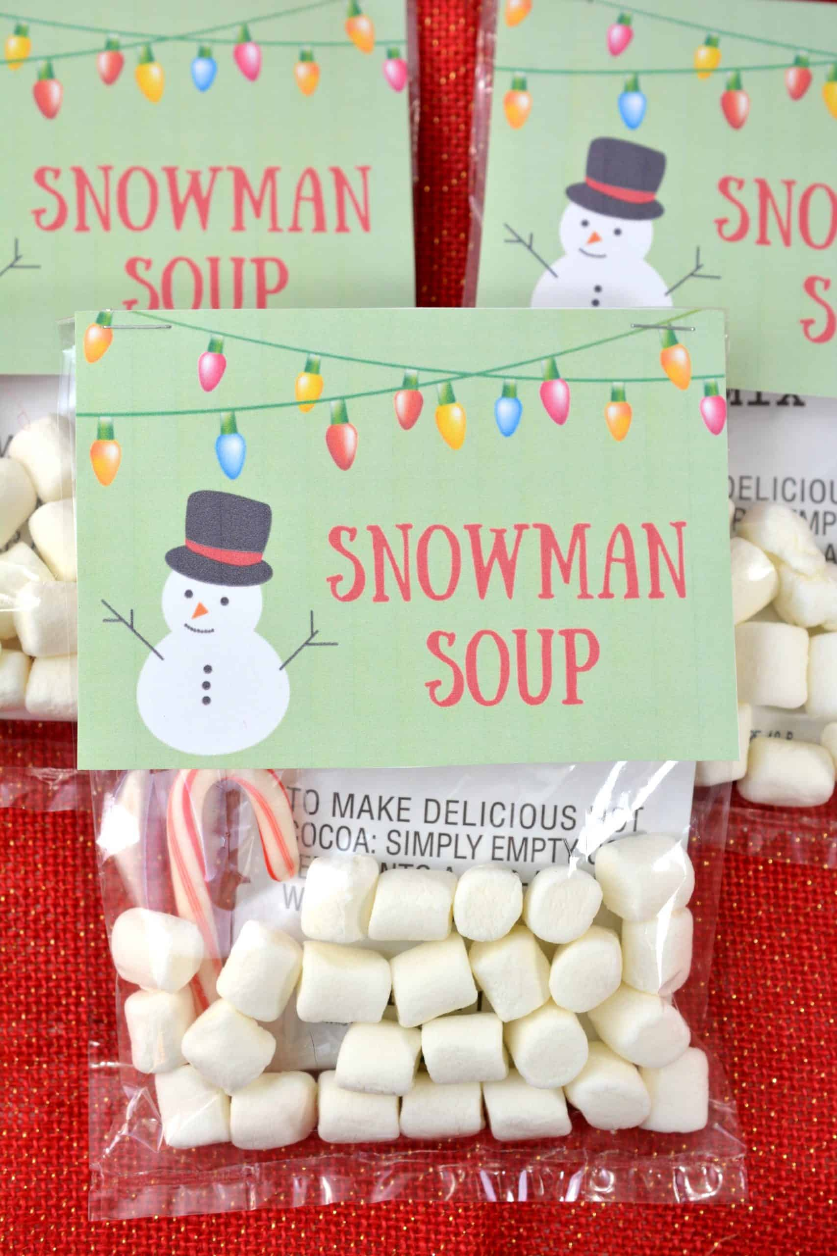 Homemade Holiday Gift Idea: Snowman Soup With Free Printable in Snowman Soup Printable