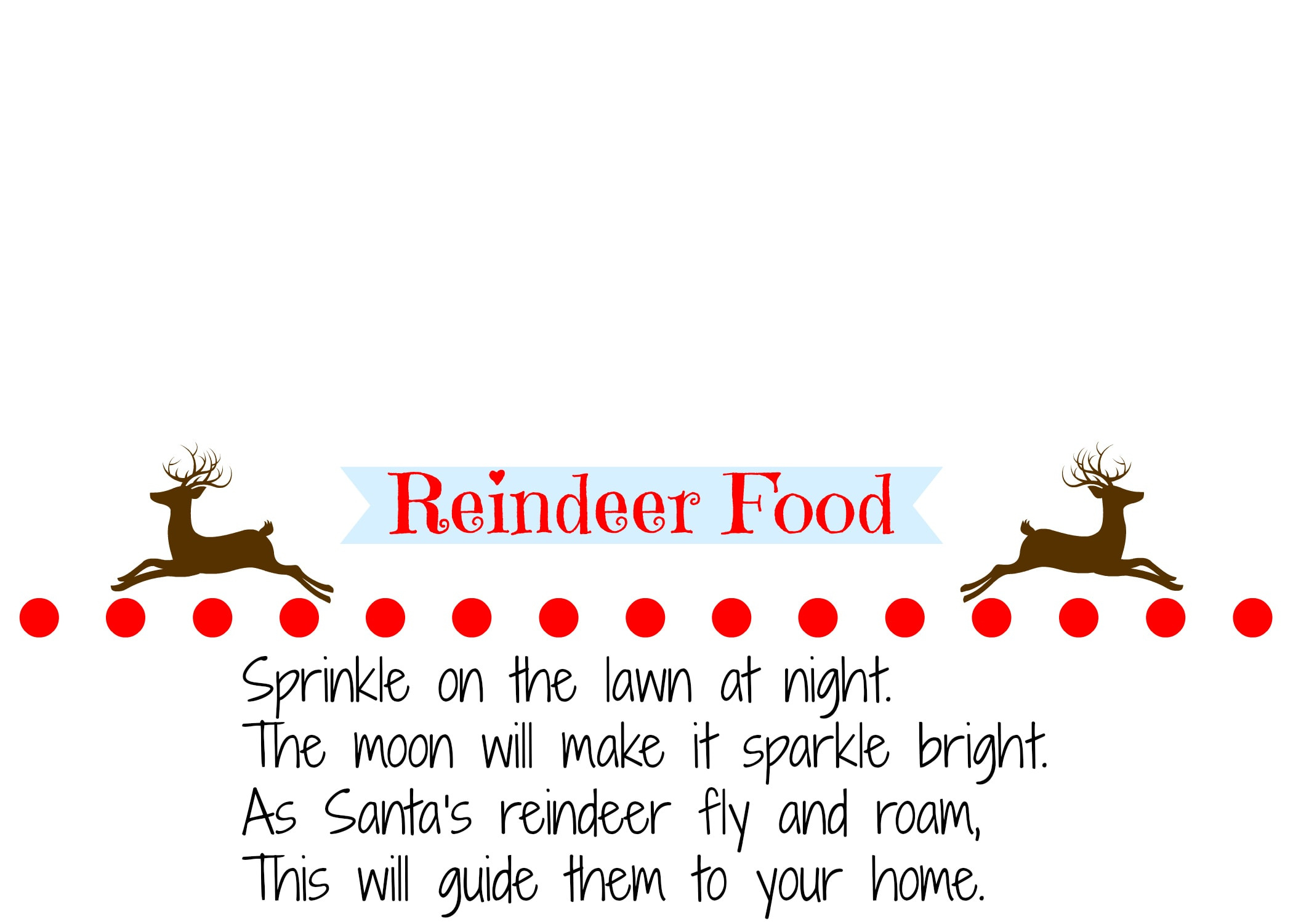 Homemade Reindeer Food Recipe With Printable Labels intended for Free Printable Reindeer Food Template