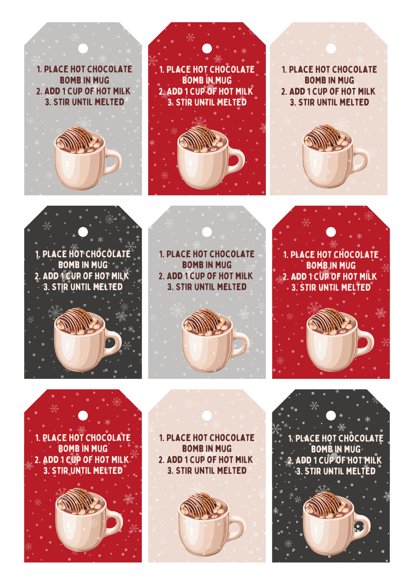 Hot Chocolate Labels Printable regarding Hot Cocoa Labels Printable