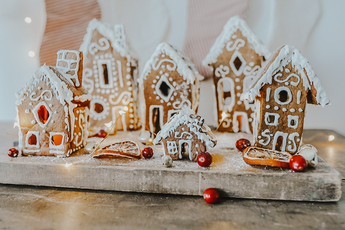 How To Make A Homemade Gingerbread Village (Free Printable) | B in Gingerbread House Village Template