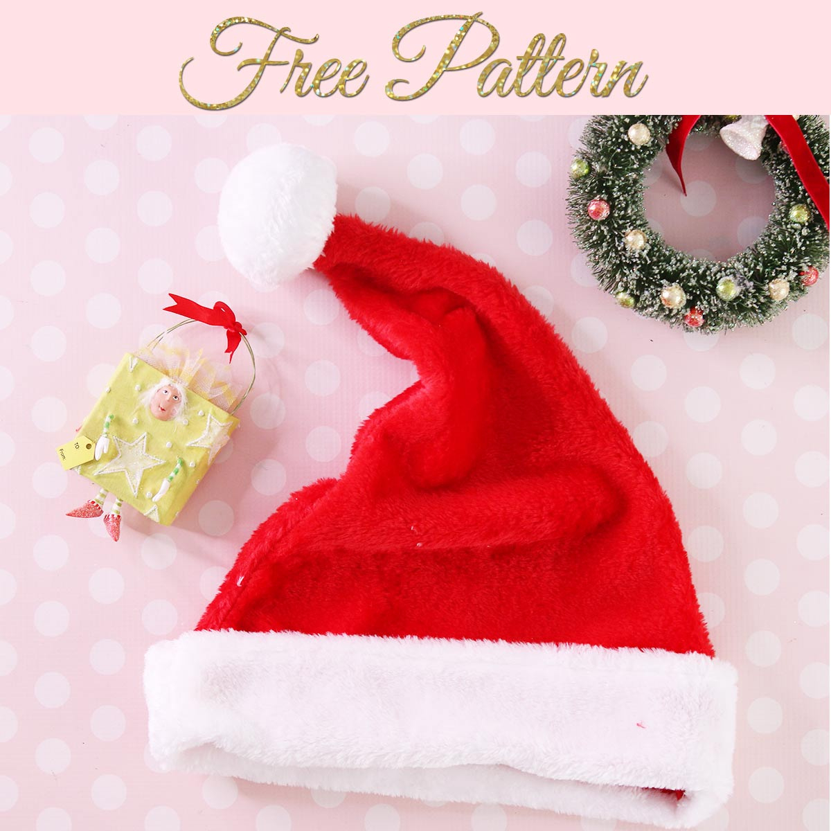 How To Make A Santa Hat {Free Santa Hat Pattern Pdf} | Treasurie intended for Free Printable Santa Hat Pattern
