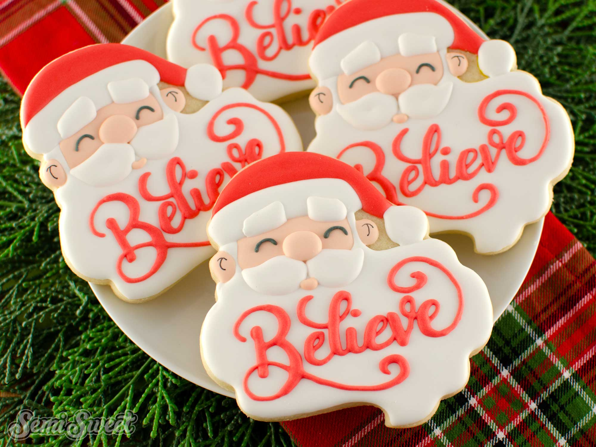 How To Make Santa Beard Plaque Cookies intended for Christmas Cookie Stencils Printable