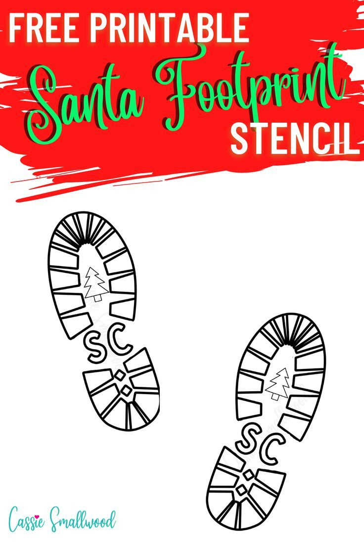 How To Make Santa Footprints On The Floor with Santa Boots Stencil Printable