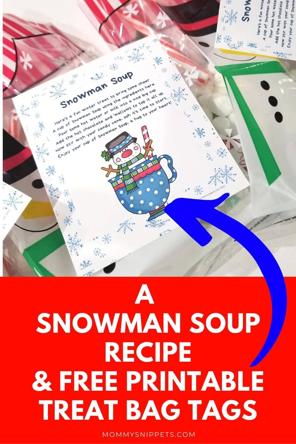 How To Make Snowman Soup Recipe + Free Printable Treat Tag throughout Snowman Soup Printable Free